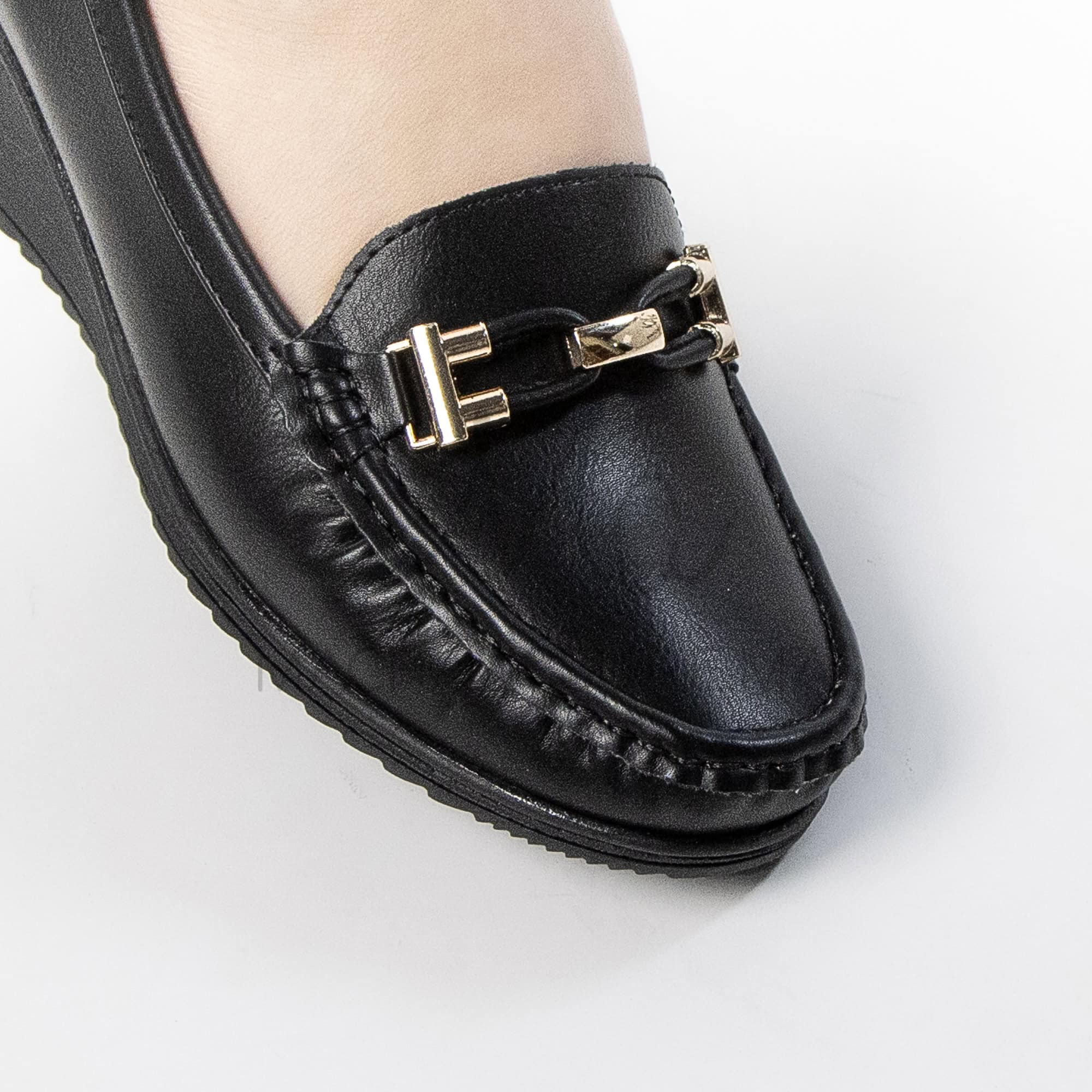 Sublimoc – Mocassins compensées en Noir.