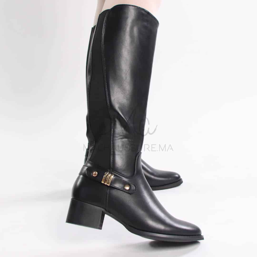Emmy – Bottes à talon en Noir.