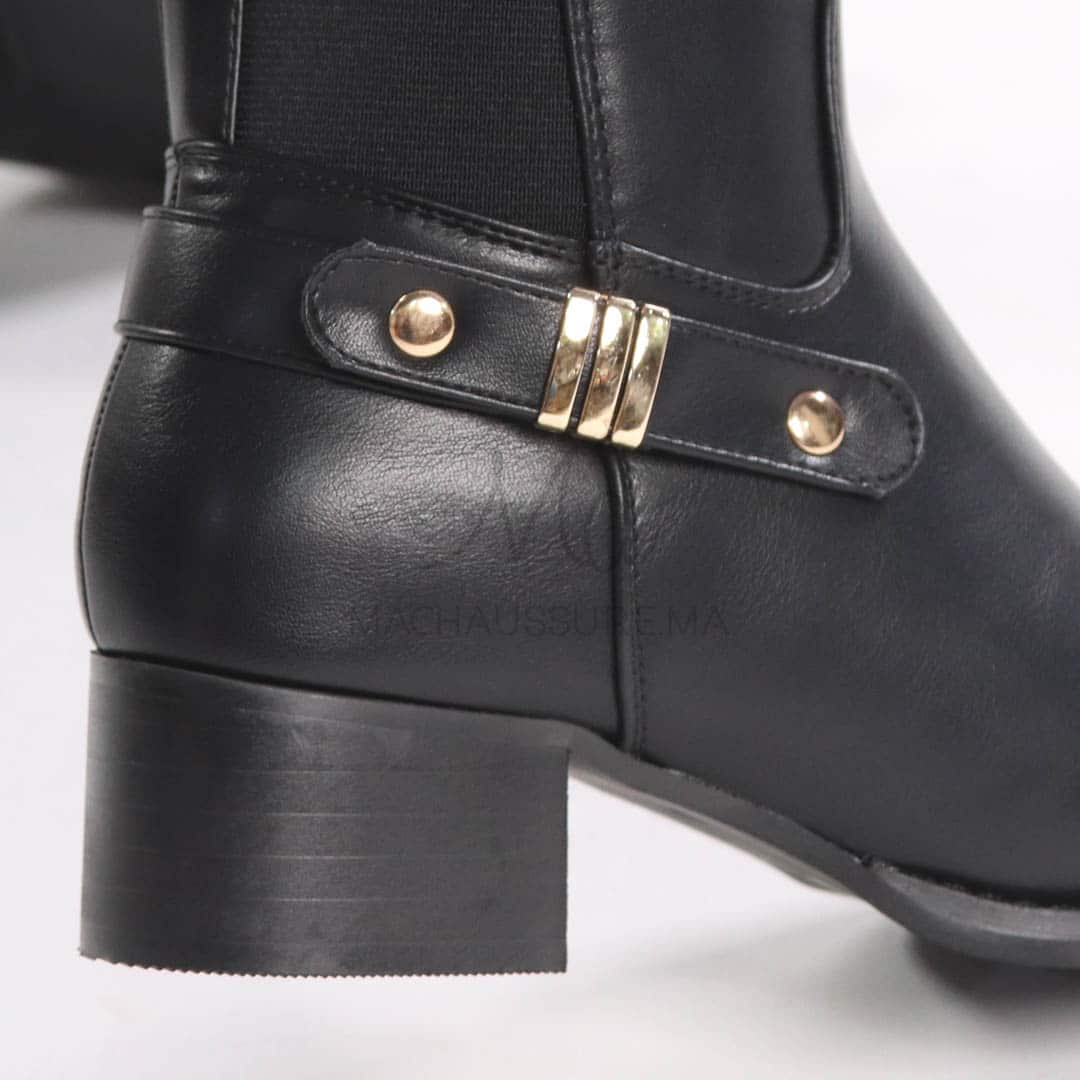 Emmy – Bottes à talon en Noir.