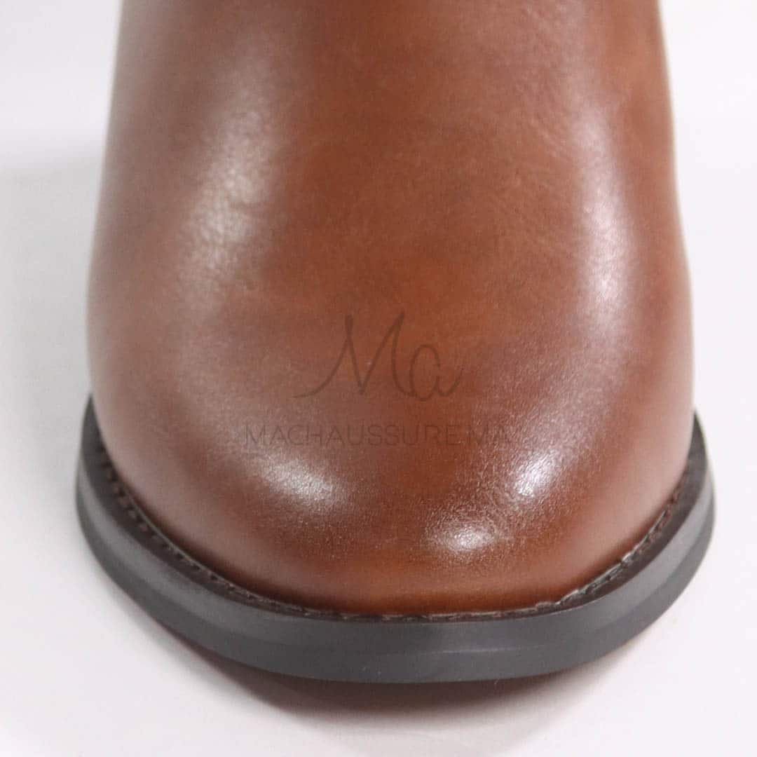 Emmy – Bottes à talon en Tabac.