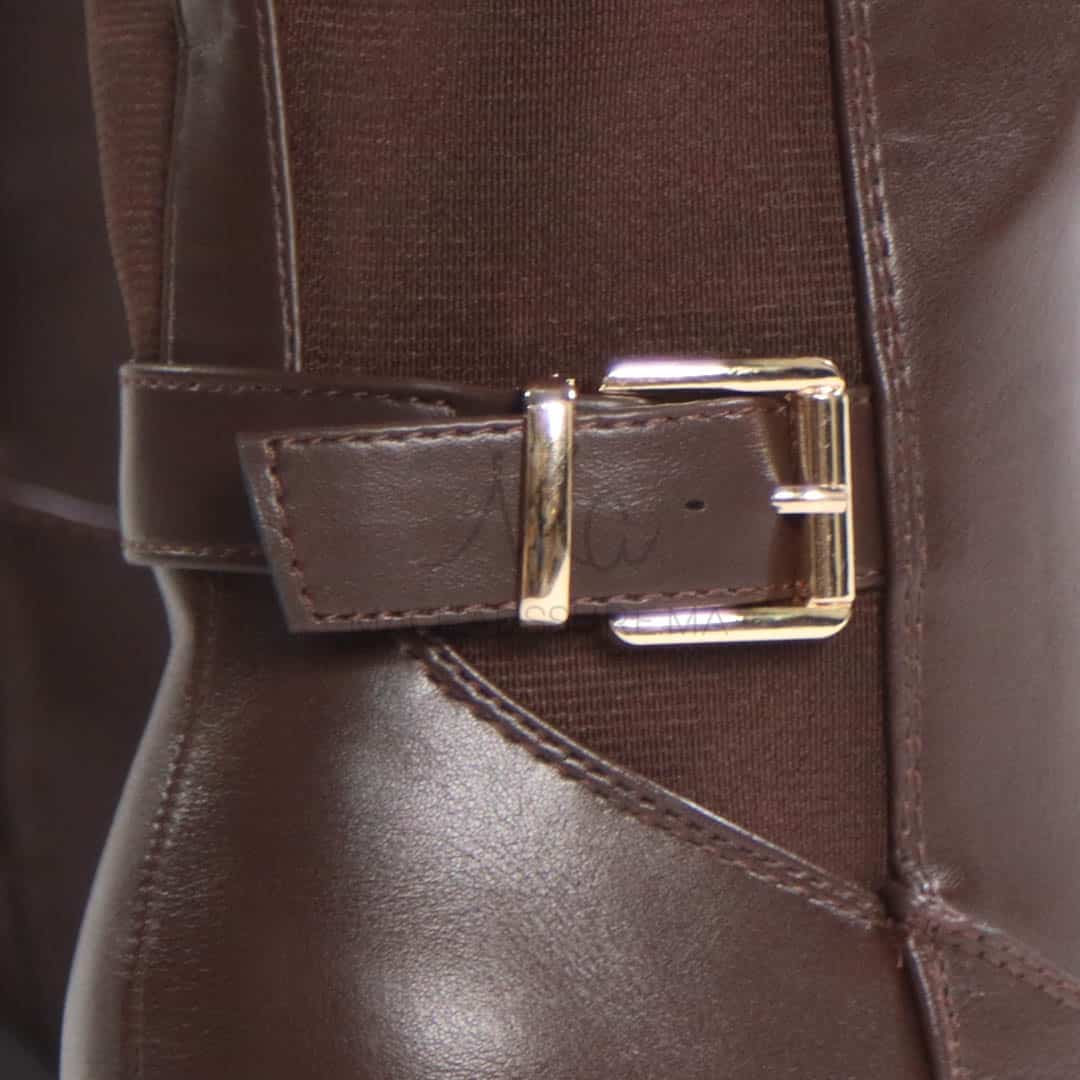 MAHA – Bottes à talon en Marron.
