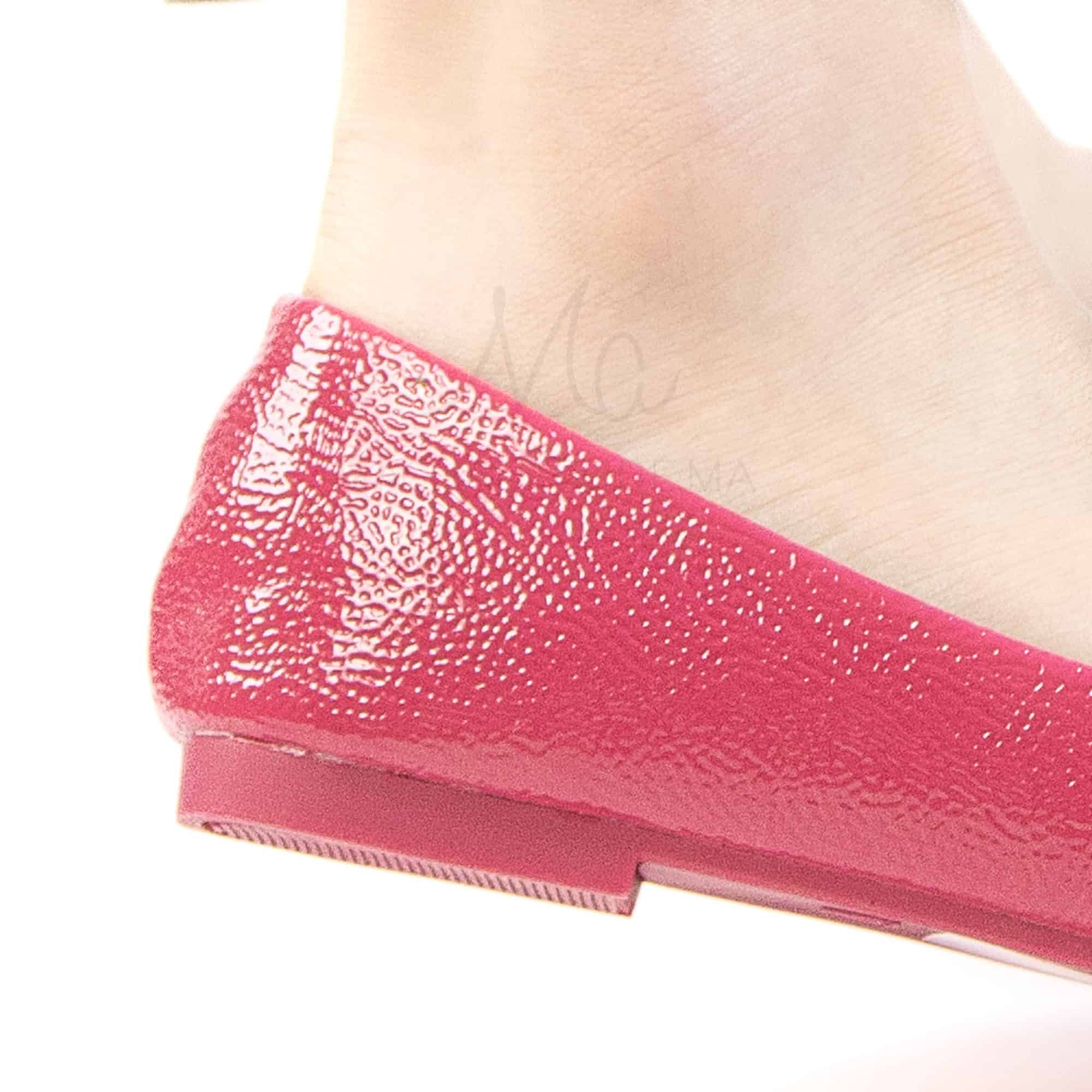 Fluorine - Mocassins femmes en Fuchsia.