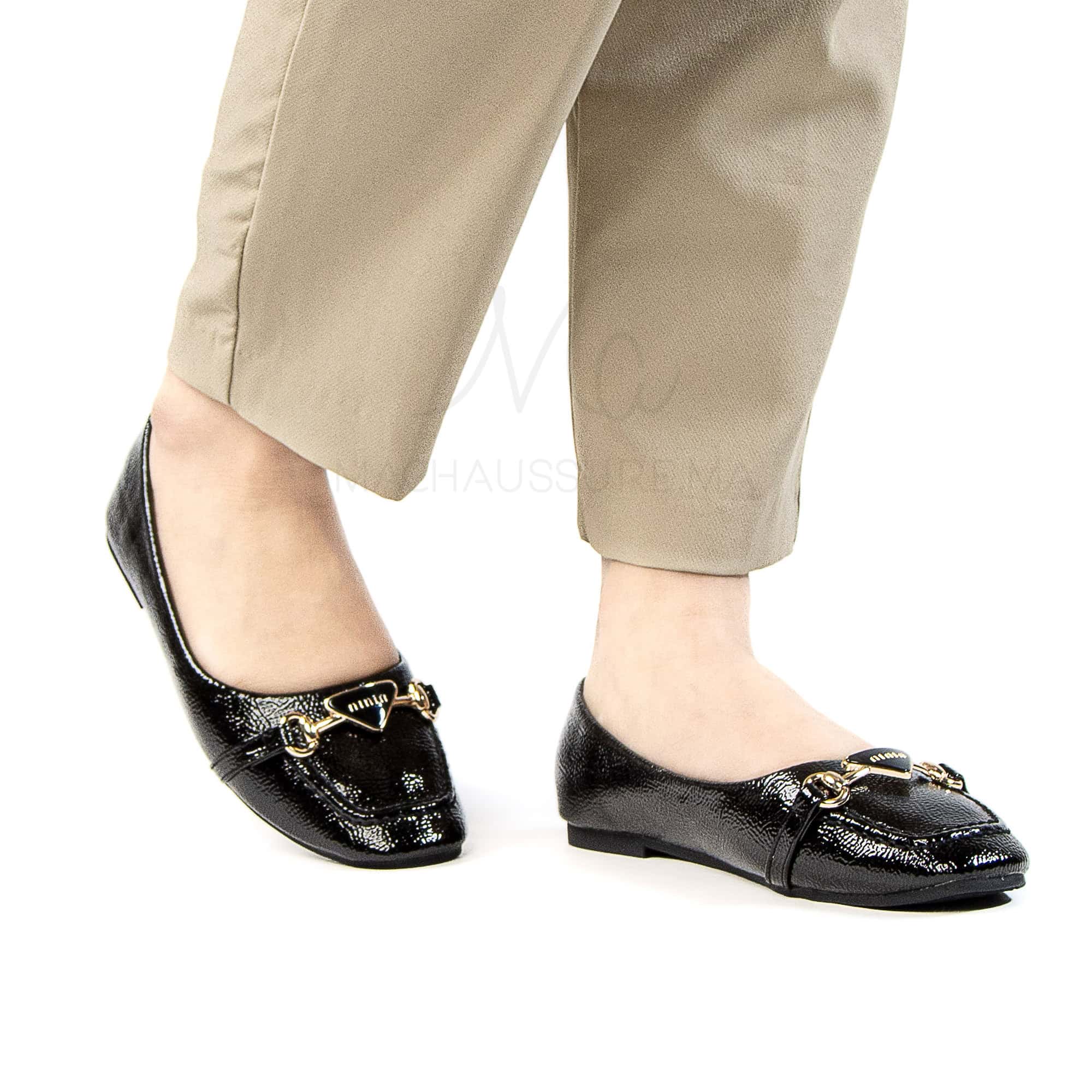 Fluorine - Mocassins femmes en Noir.