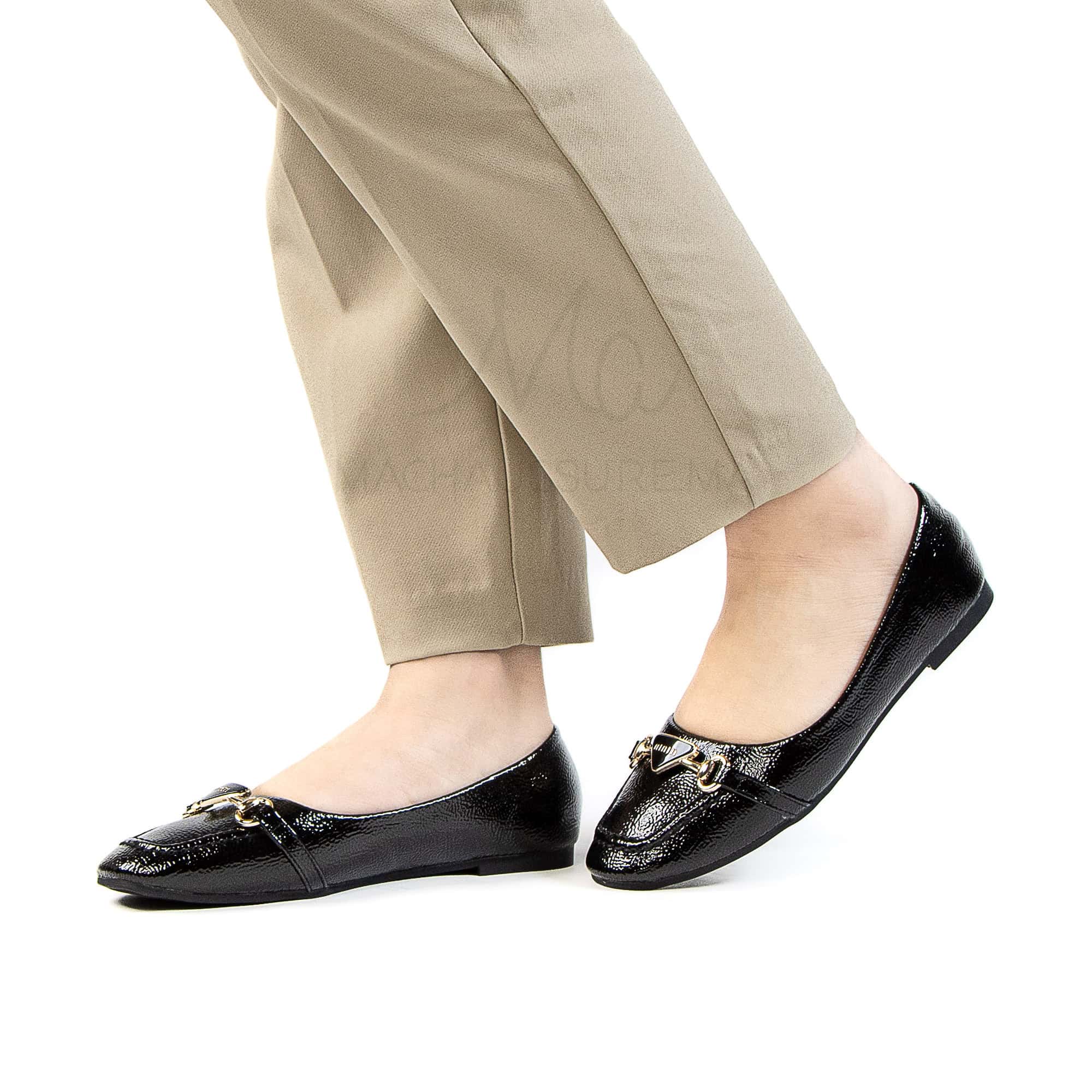 Fluorine - Mocassins femmes en Noir.