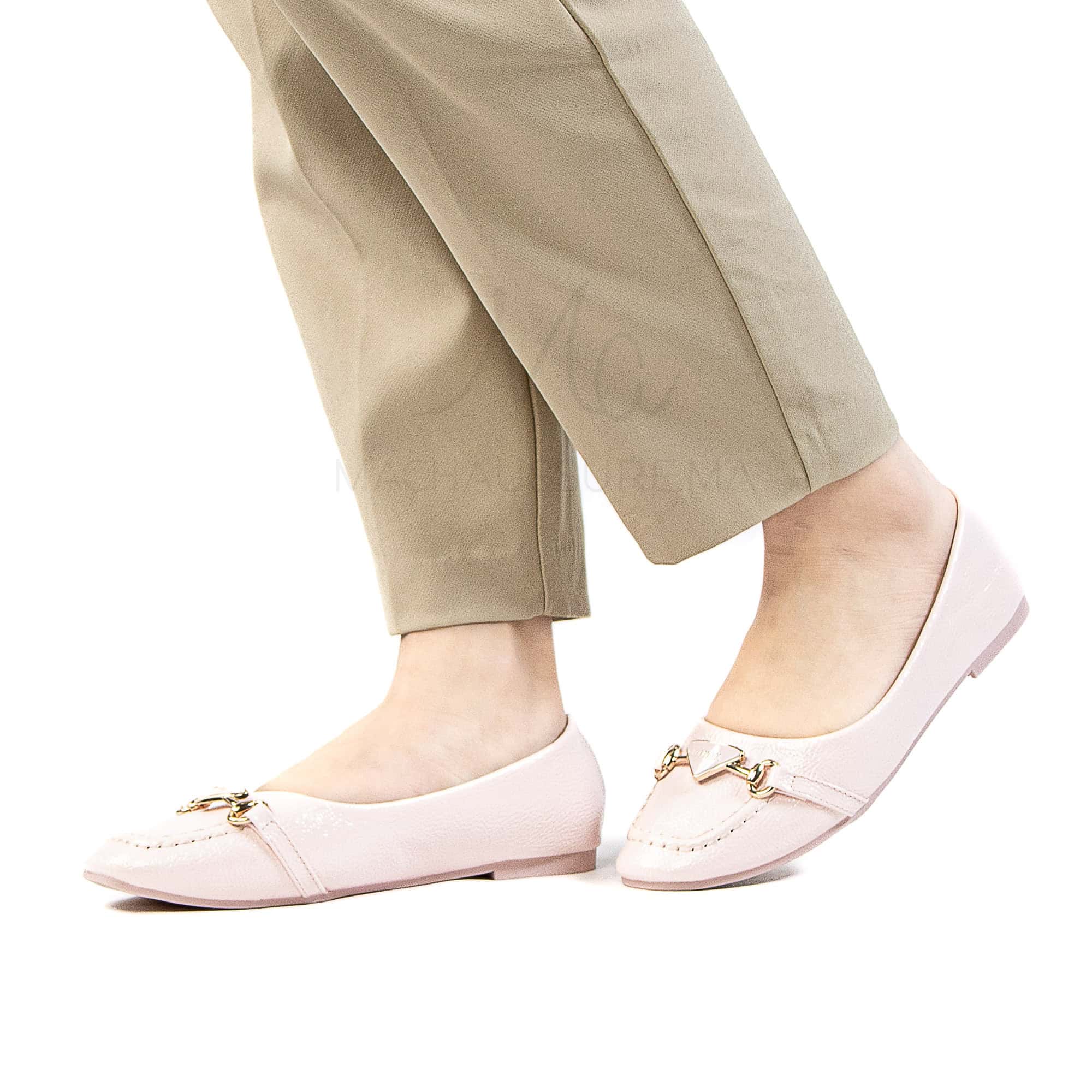 Fluorine - Mocassins femmes en Rose.