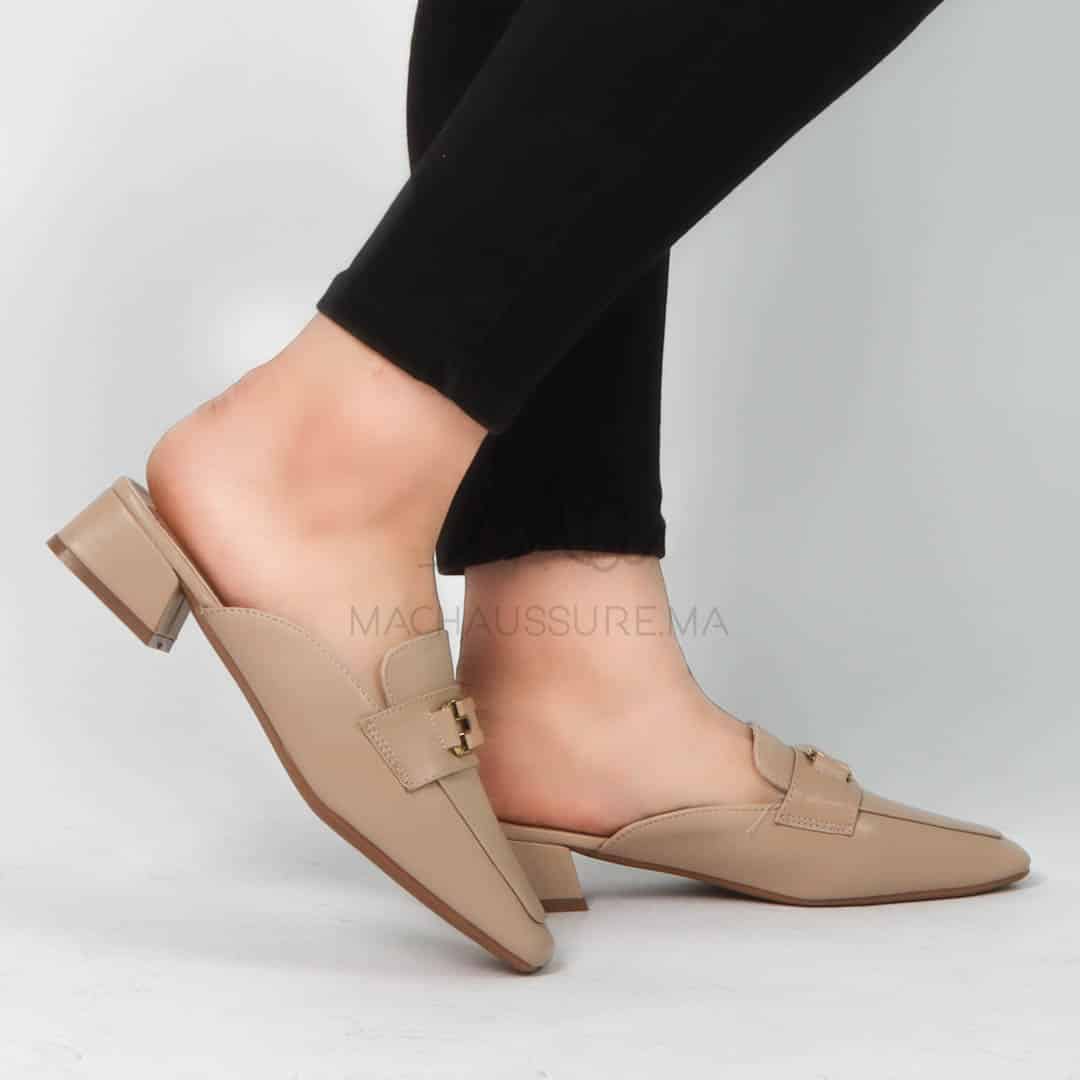 Funda - Mules Femmes en Kaki.