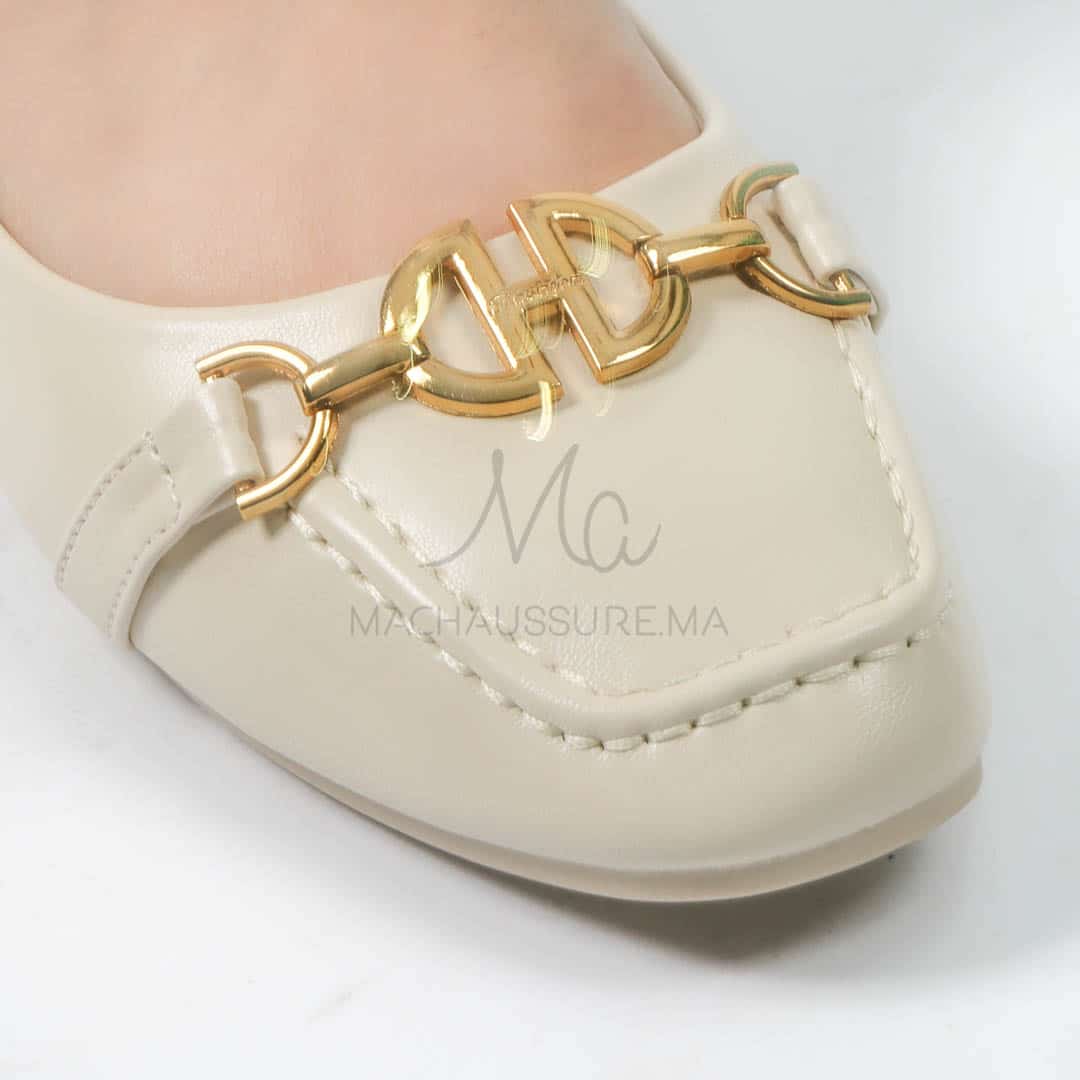Jaspe - Mocassins femmes en Beige.
