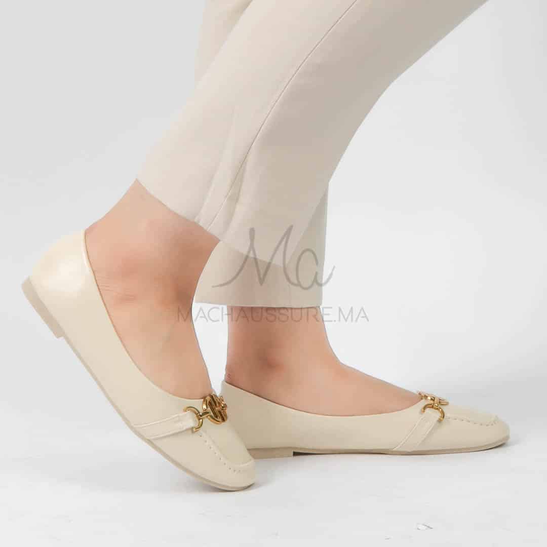 Jaspe - Mocassins femmes en Beige.
