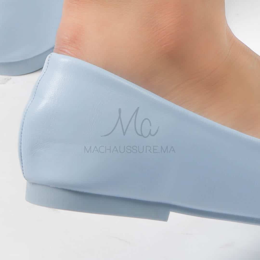Jaspe - Mocassins femmes en Bleu ciel.