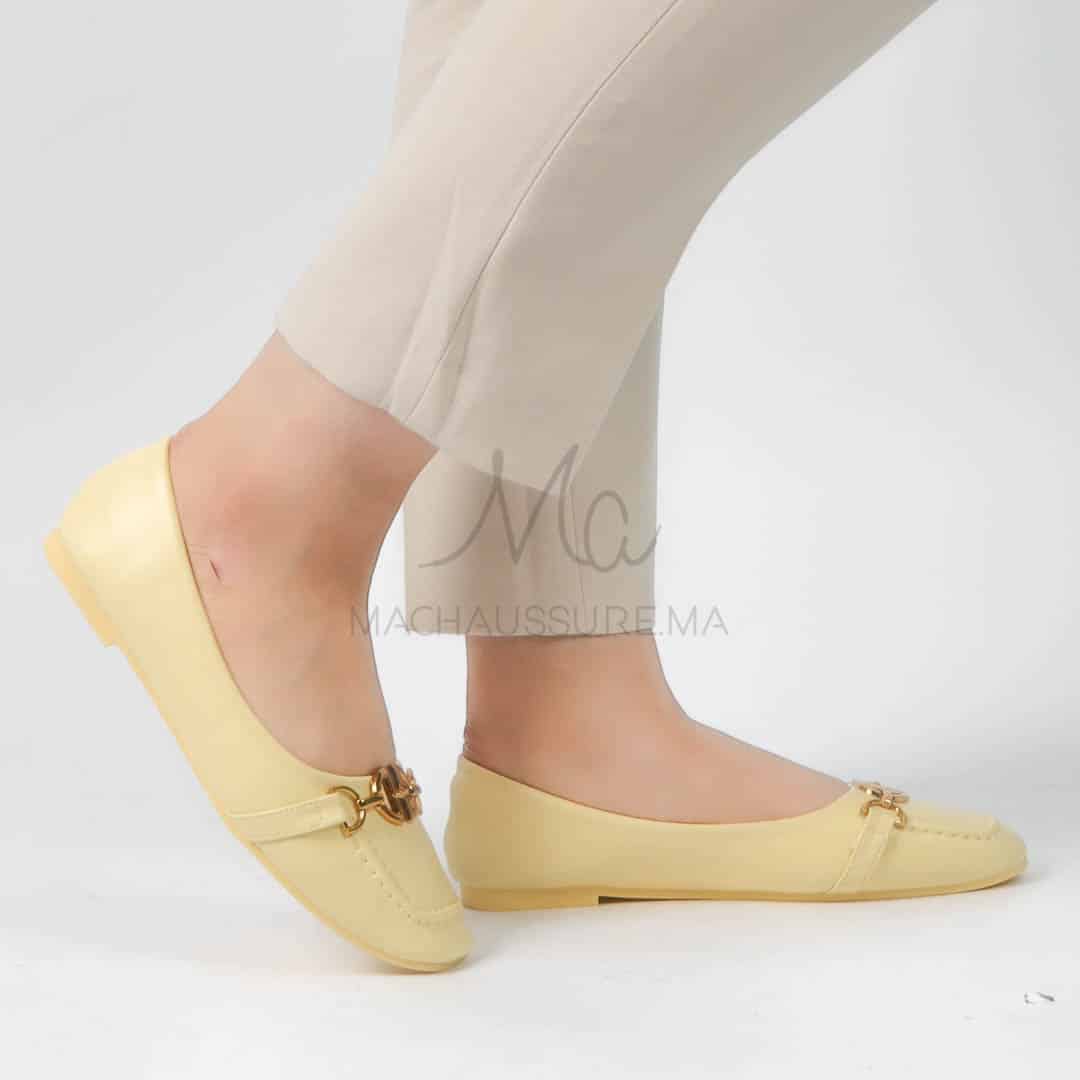 Jaspe - Mocassins femmes en Jaune.
