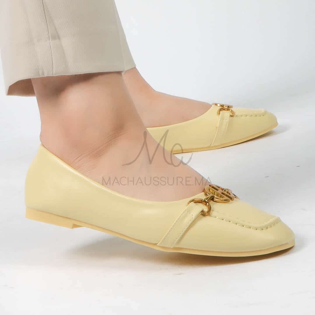Jaspe - Mocassins femmes en Jaune.