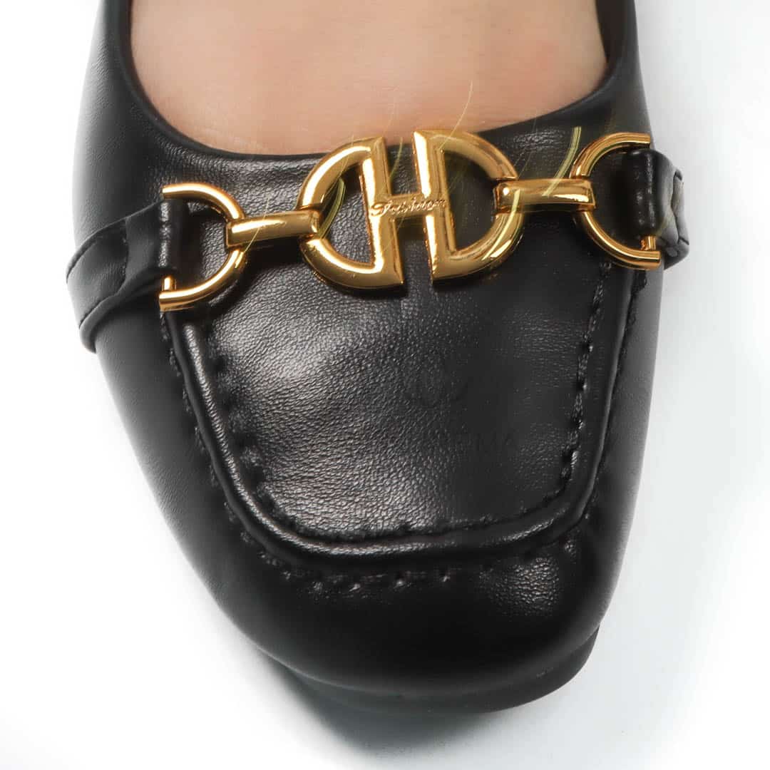 Jaspe - Mocassins femmes en Noir.