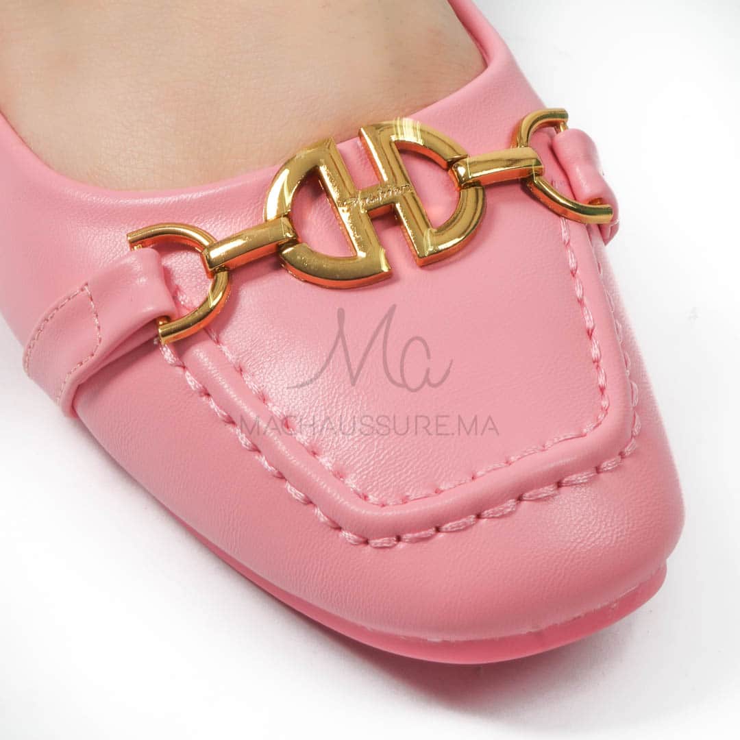 Jaspe - Mocassins femmes en Rose.