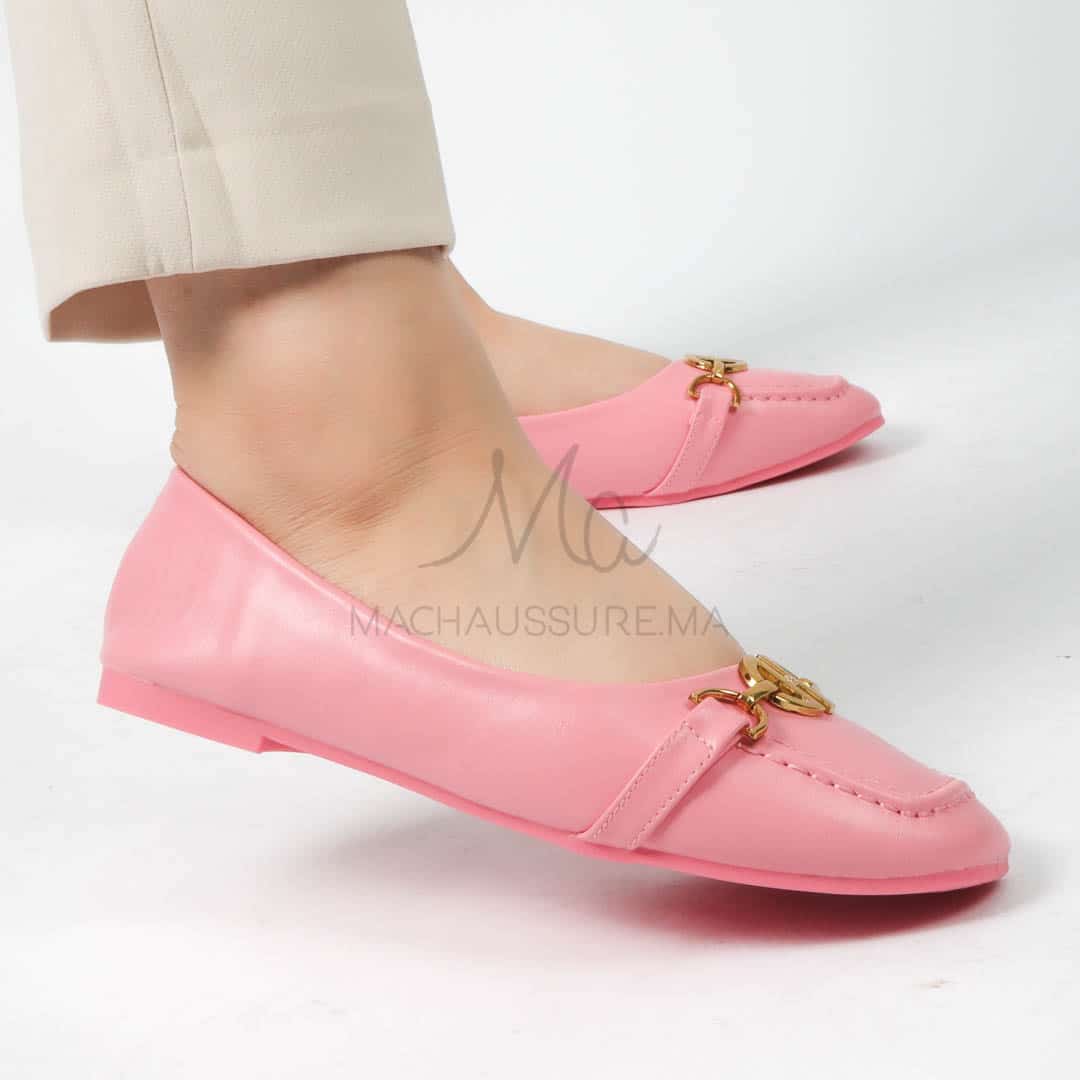 Jaspe - Mocassins femmes en Rose.