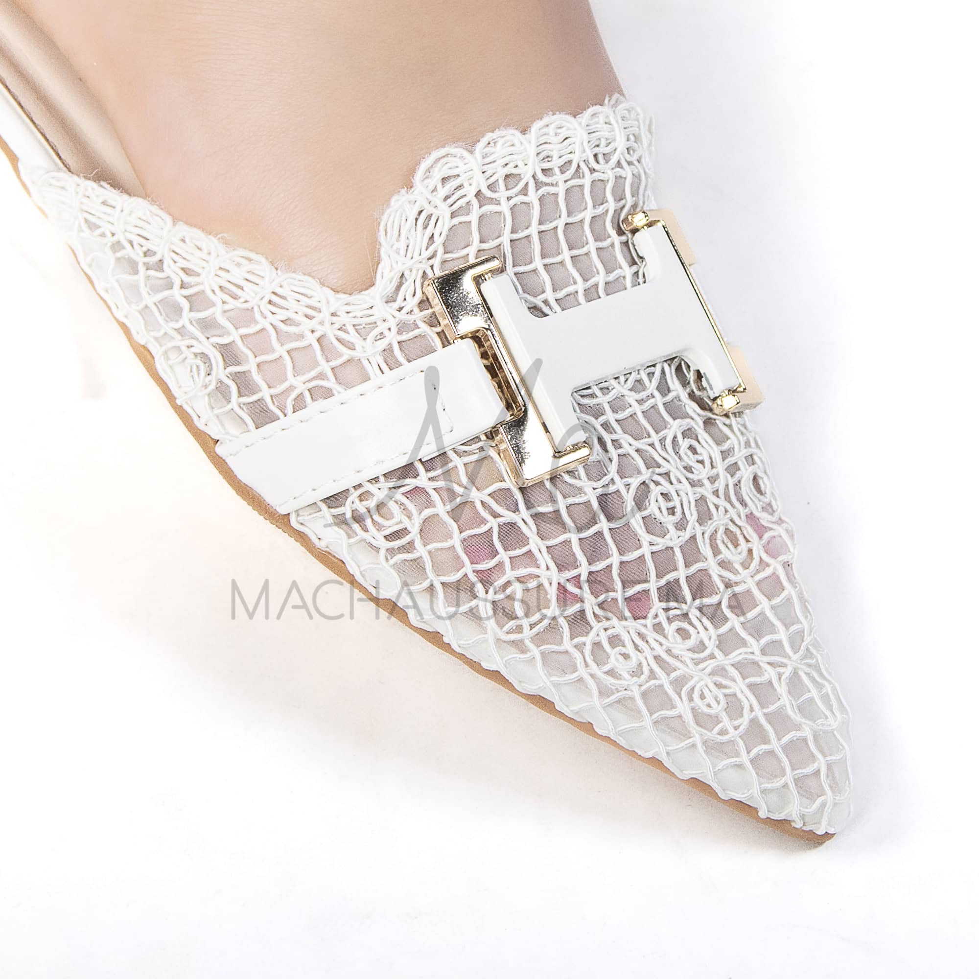 Janessa – Mules femmes en Blanc.