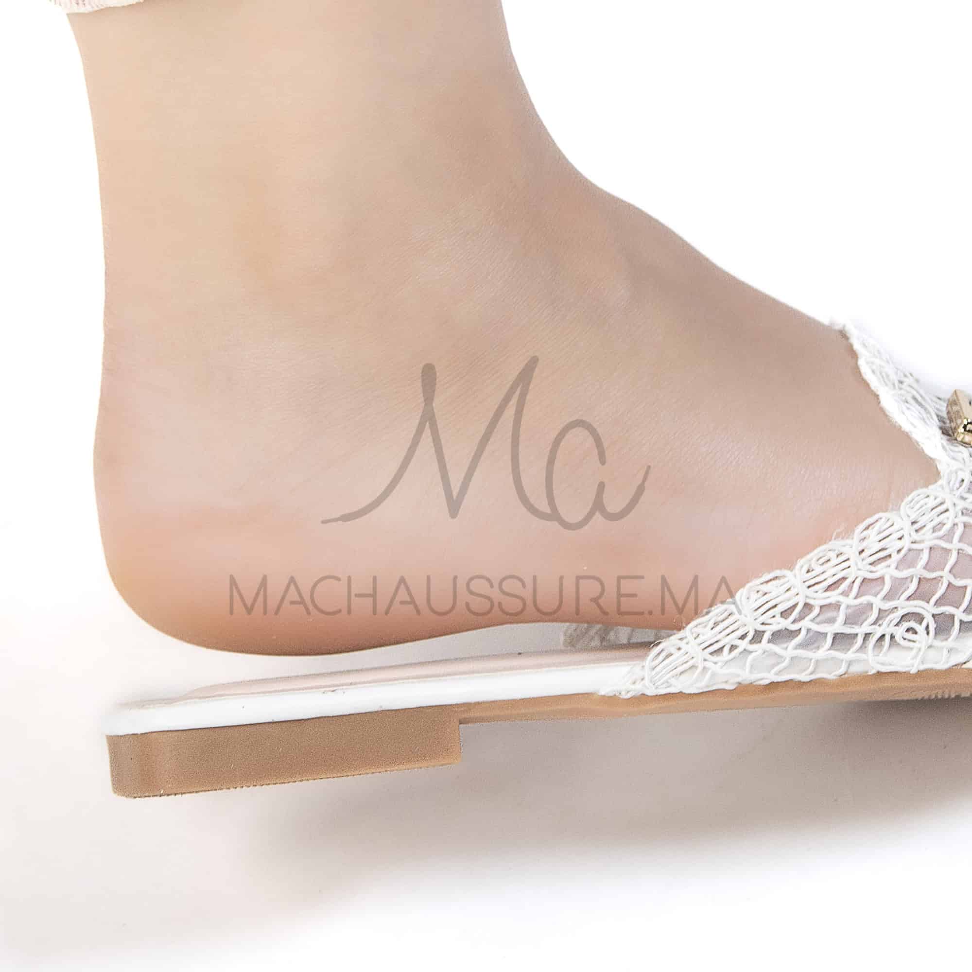Janessa – Mules femmes en Blanc.
