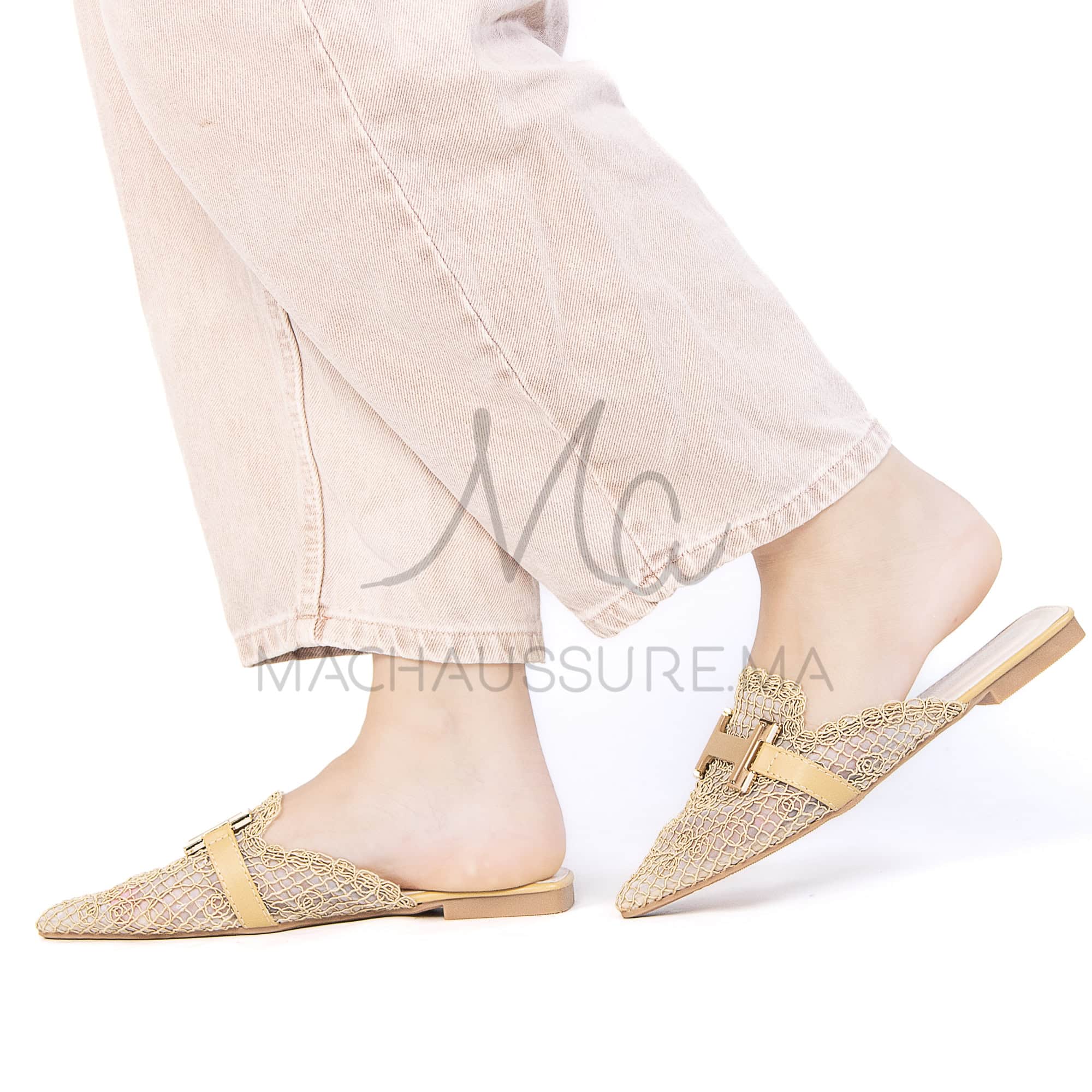 Janessa – Mules femmes en Kaki.