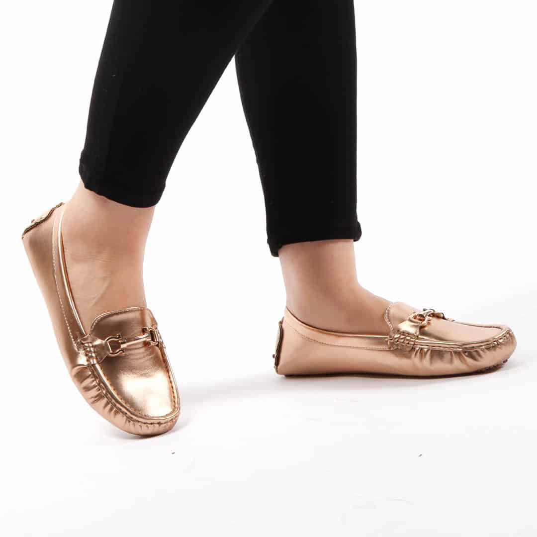 TATIANA– Mocassinns Femmes en Bronze.