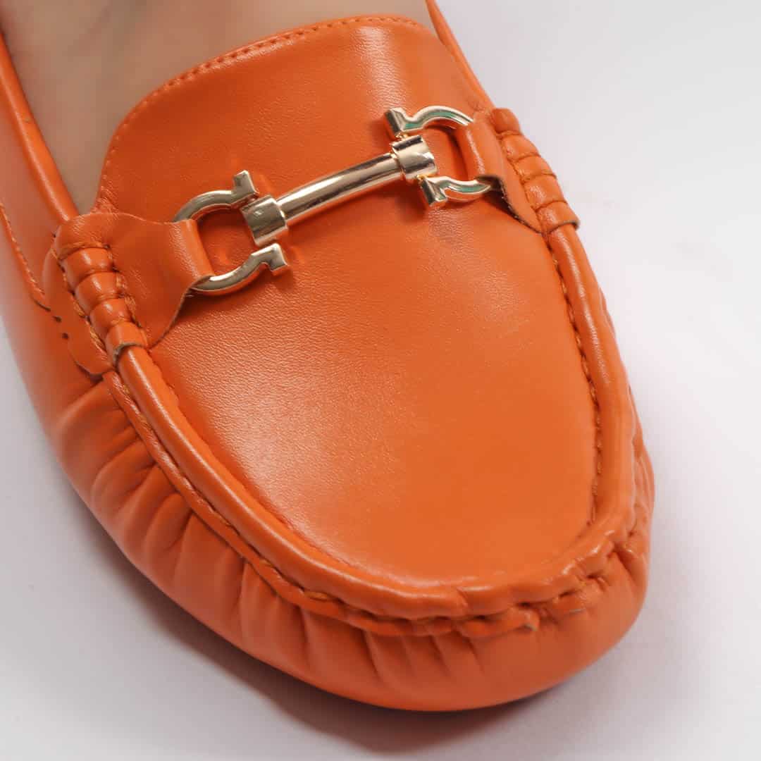TATIANA– Mocassinns Femmes en Orange.