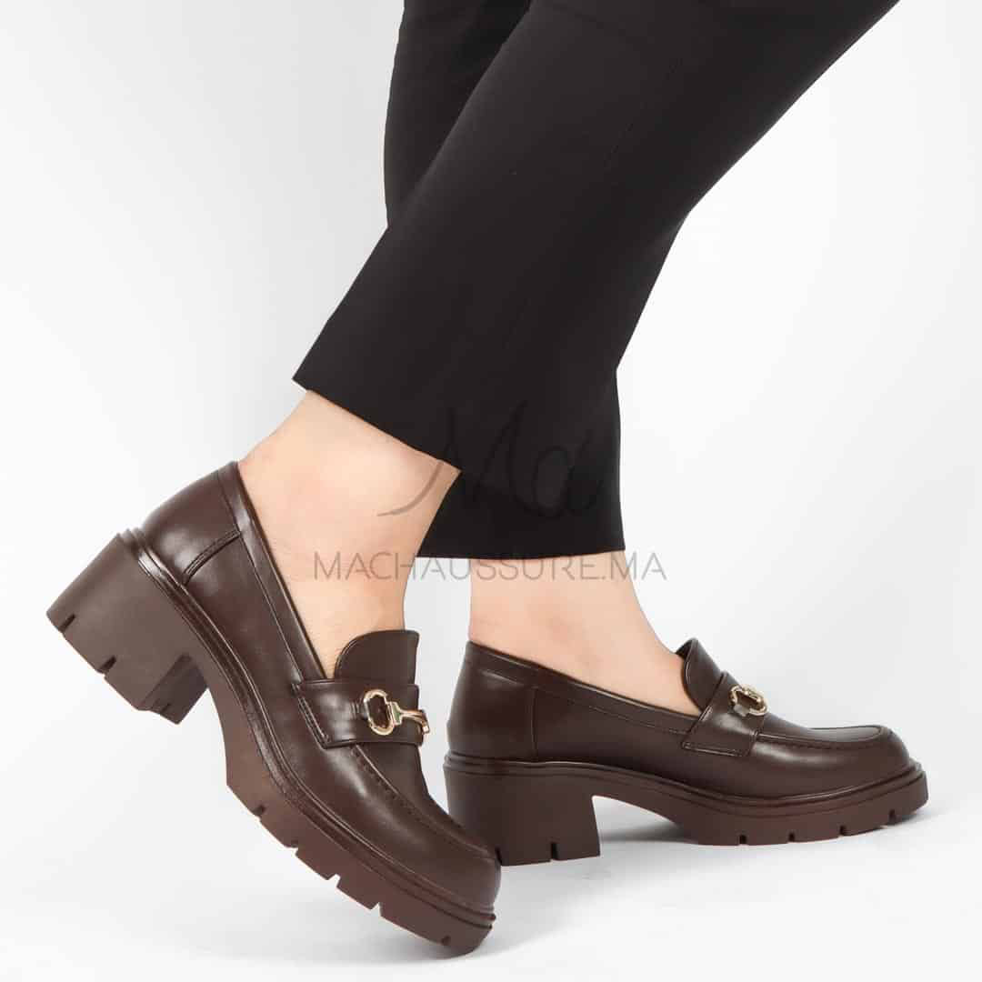 Losy – Derbies à plateforme Femmes en Marron.