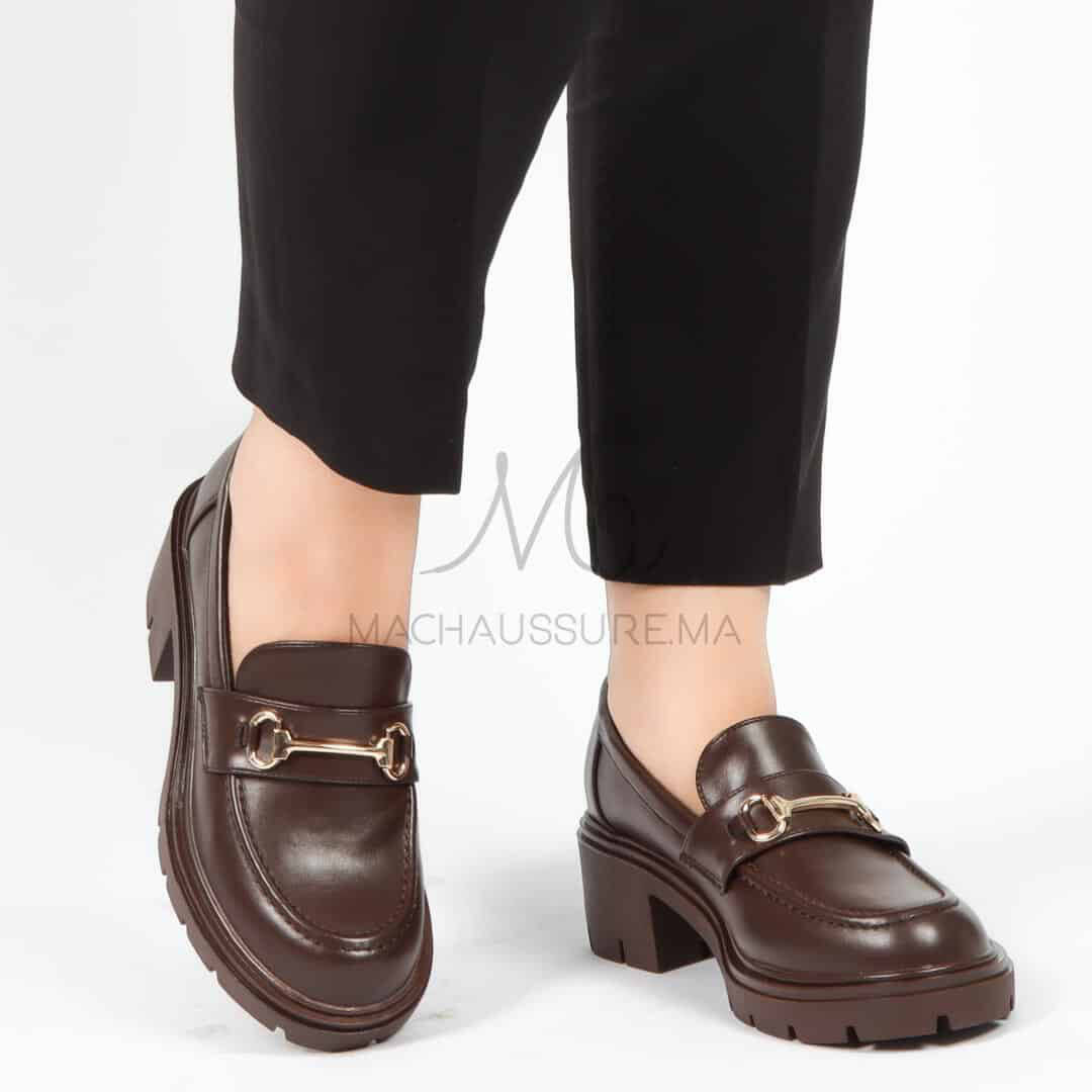Losy – Derbies à plateforme Femmes en Marron.