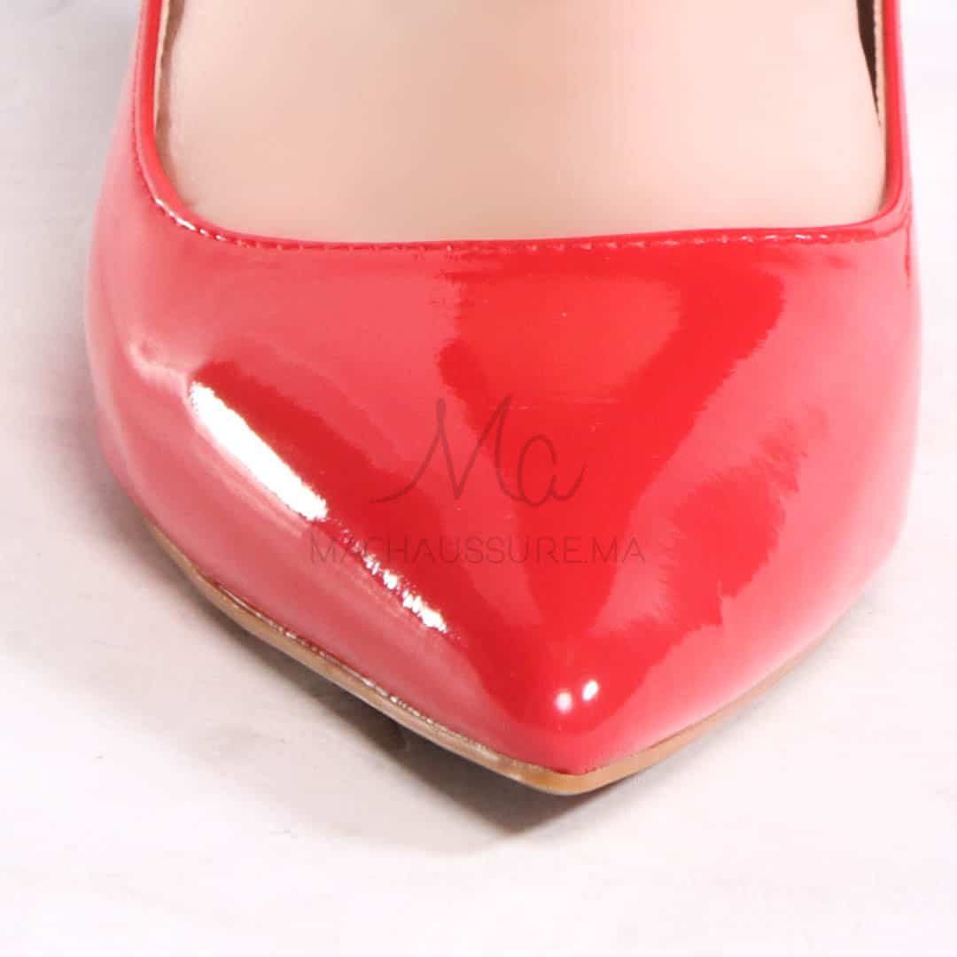 RACHA – Escarpin demi talon en Rouge.