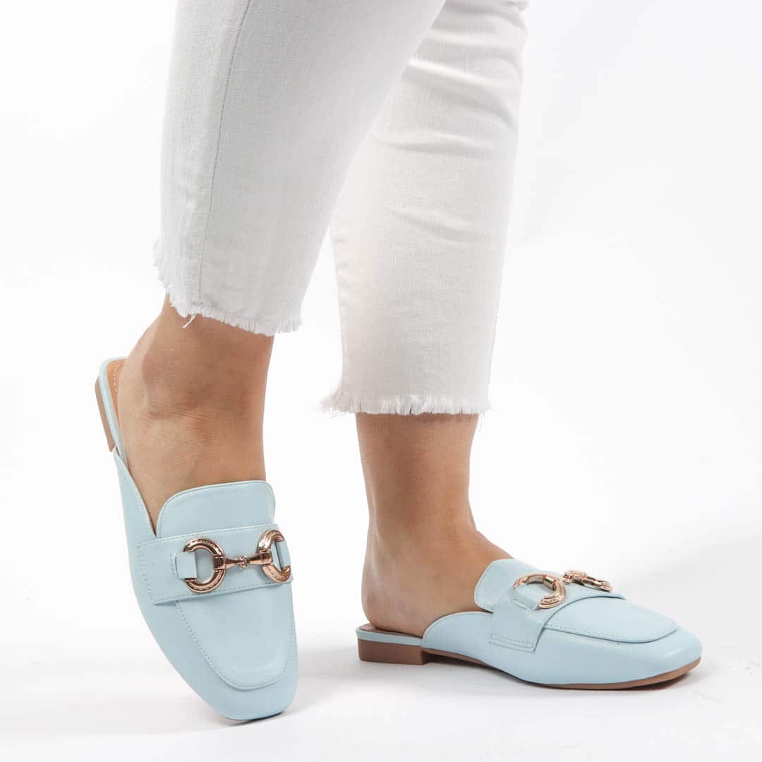 Moviq – Mules Femmes en Bleu.