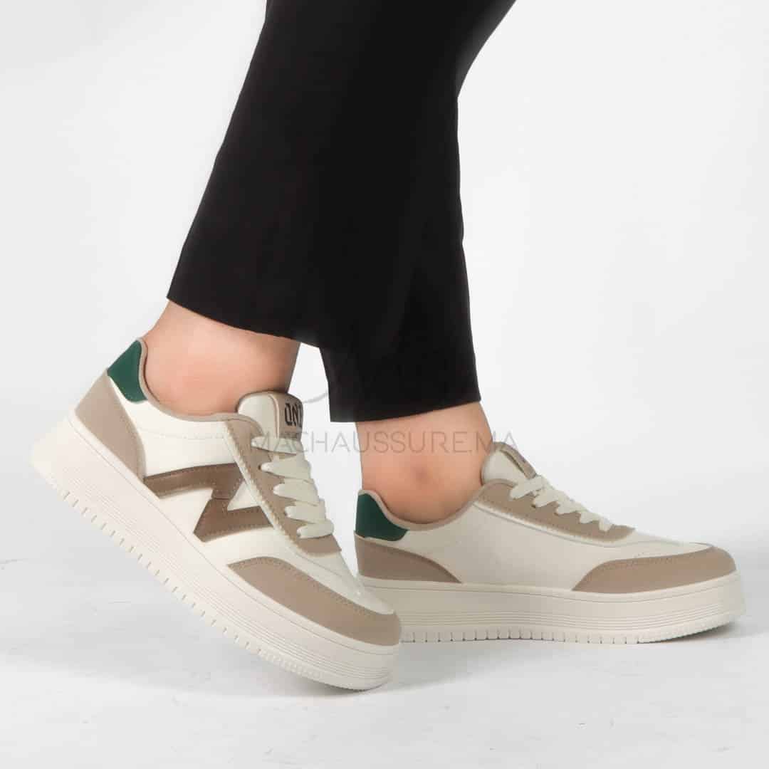 Calin – Baskets femmes en Vert.
