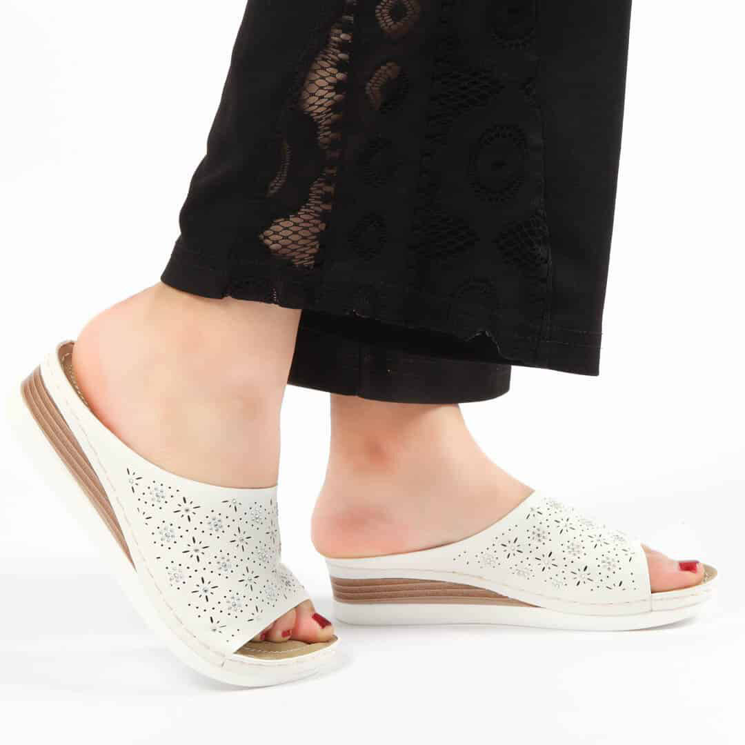 RelaxFit - Sandales confortables en Blanc.