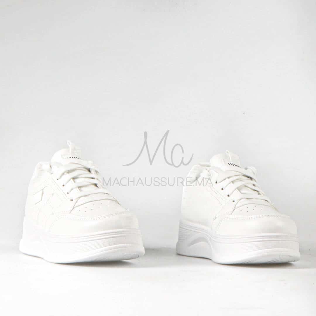 Pavel - Baskets enfants en Blanc.