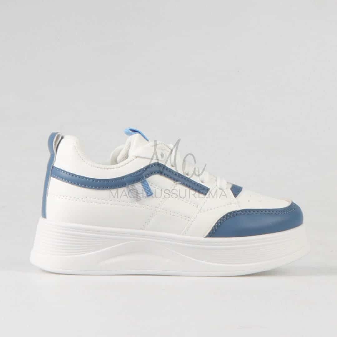 Pavel - Baskets enfants en Bleu.