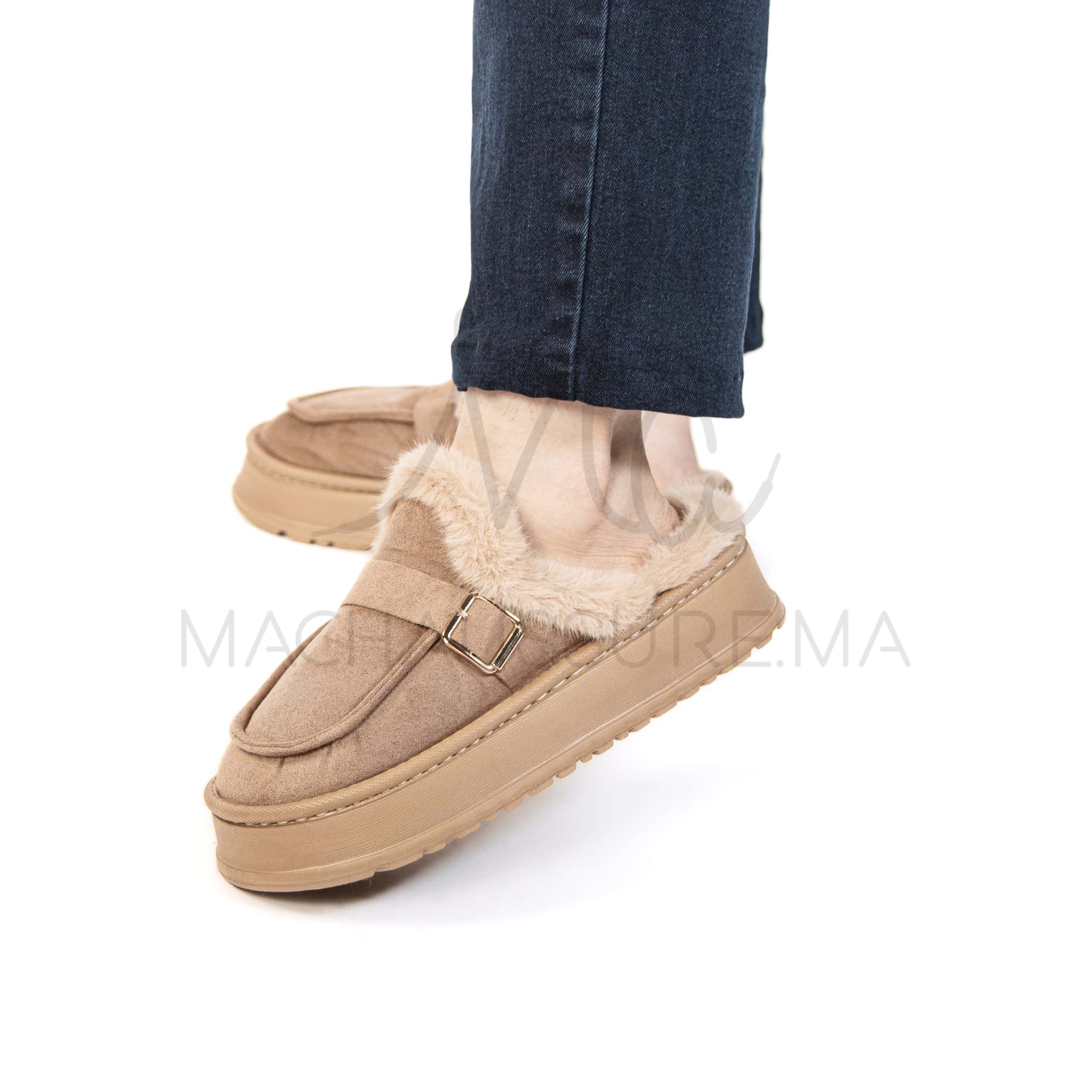 Chummy – Pantoufles Femmes en Kaki.