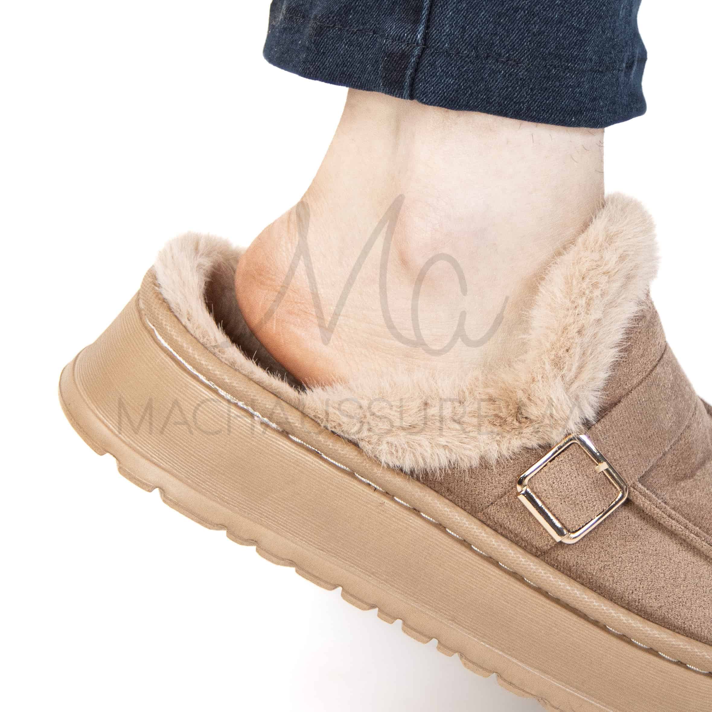 Chummy – Pantoufles Femmes en Kaki.