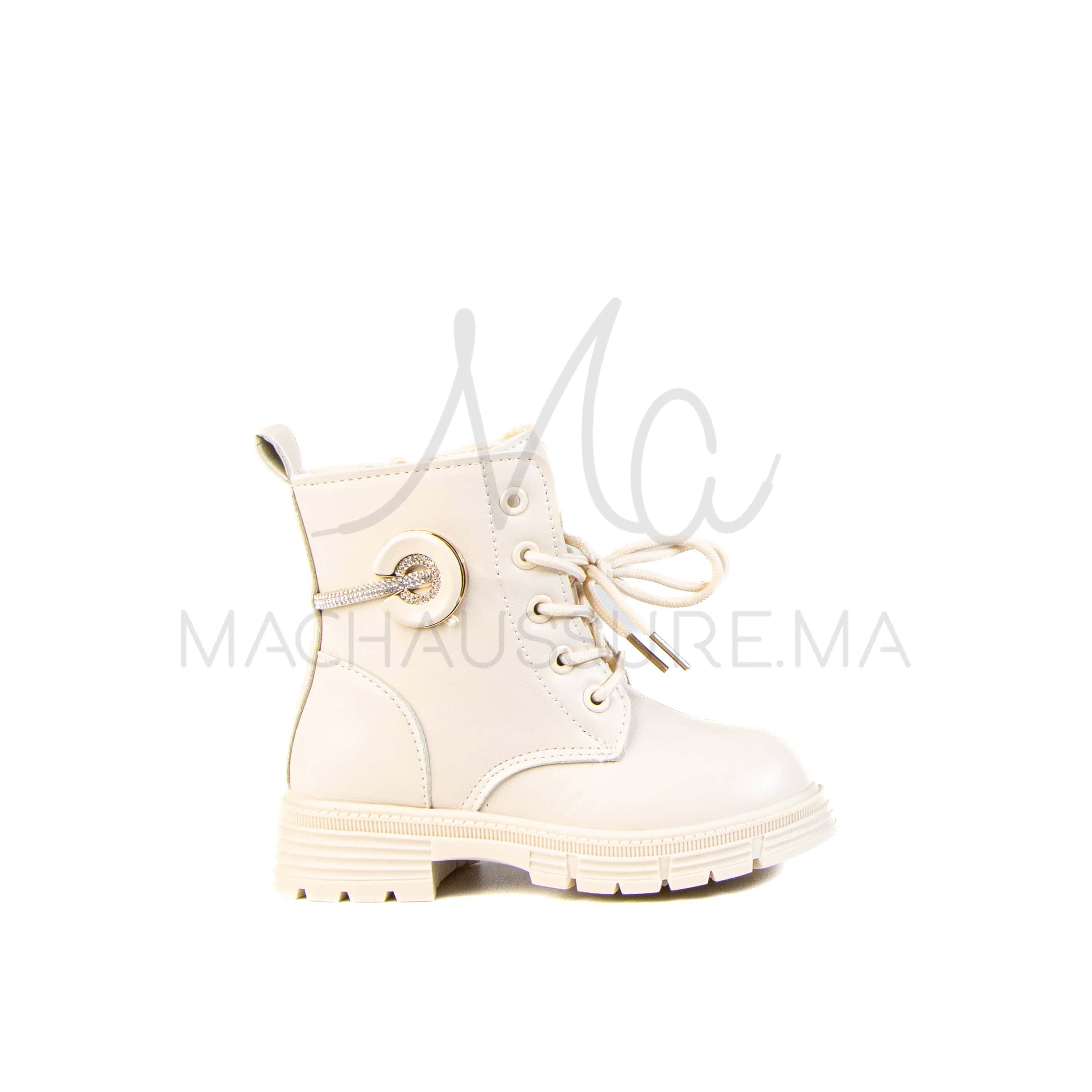LYNDE – Bottines Fille en Beige.