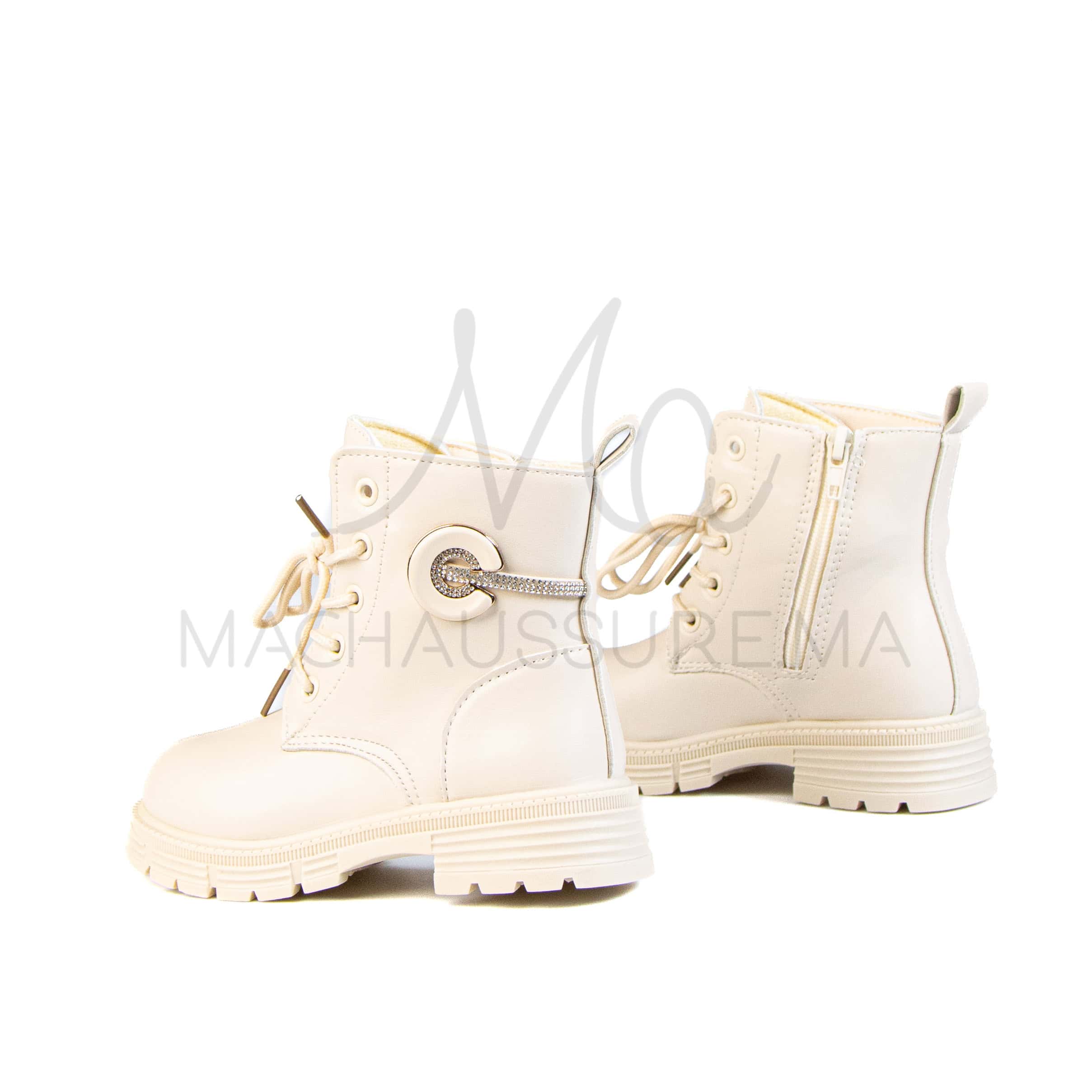 LYNDE – Bottines Fille en Beige.