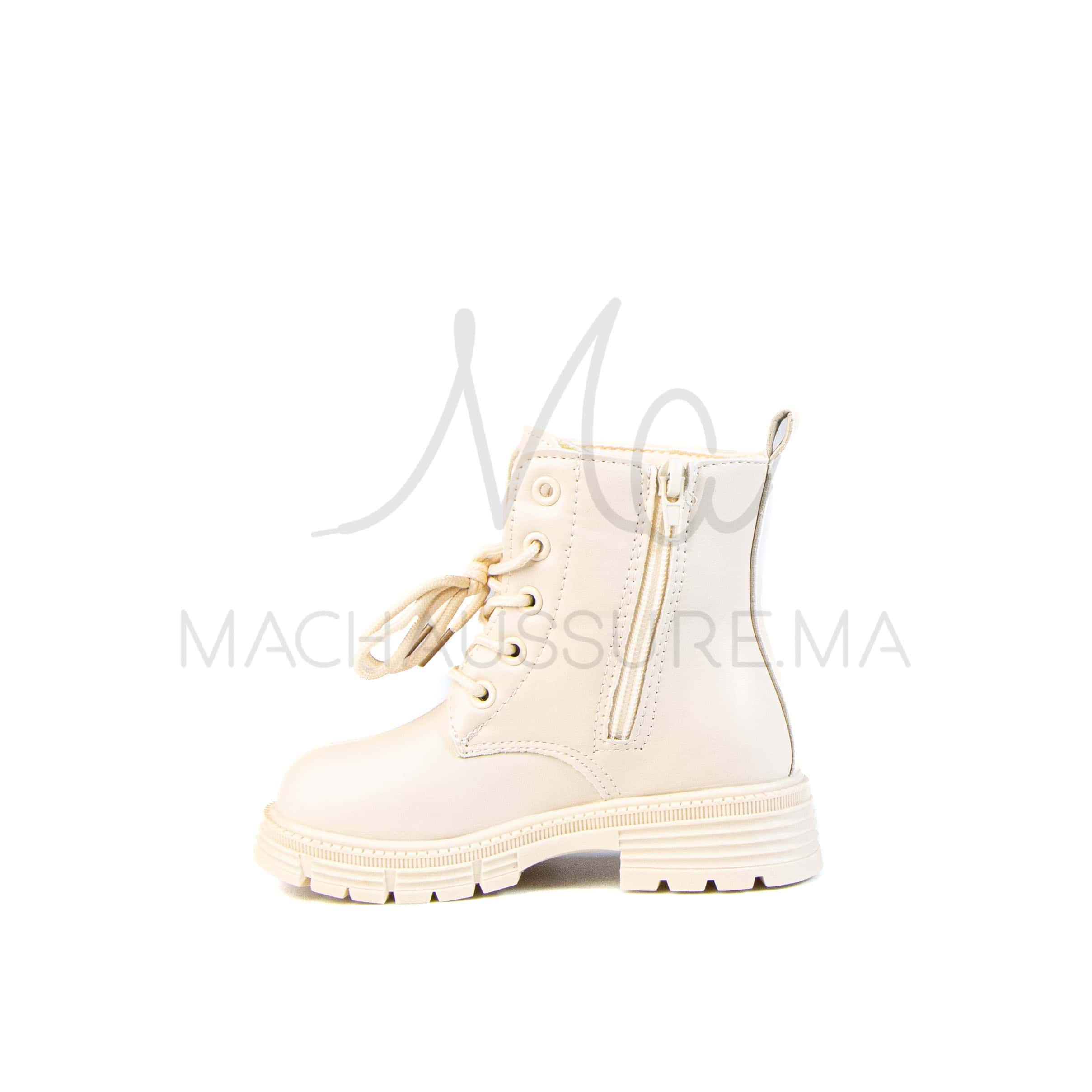 LYNDE – Bottines Fille en Beige.