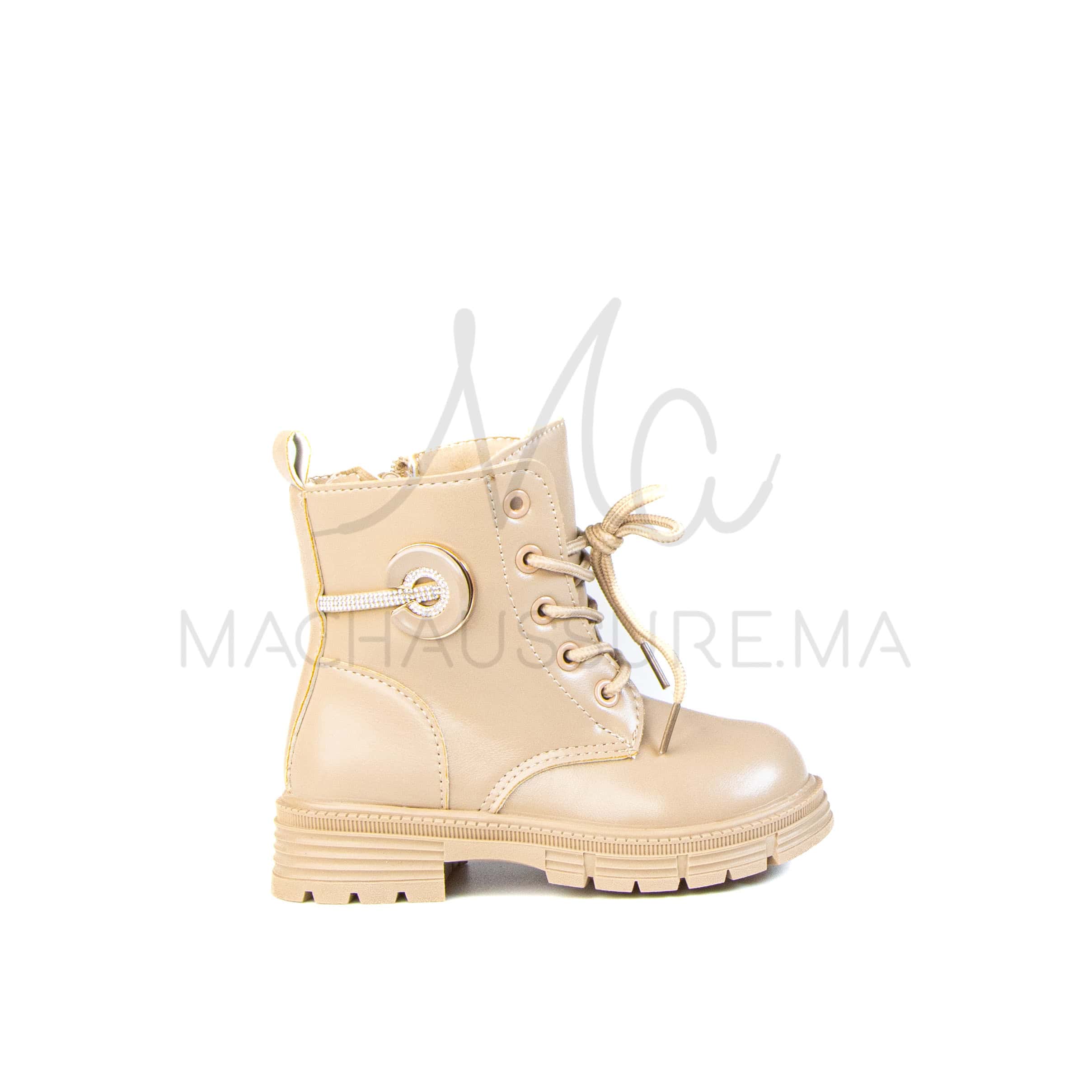 LYNDE – Bottines Fille en Kaki.