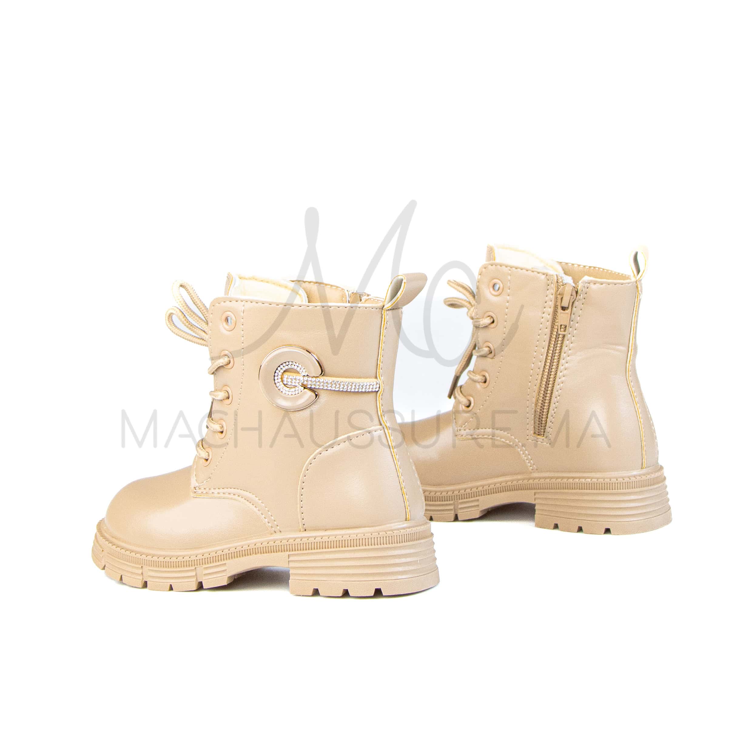 LYNDE – Bottines Fille en Kaki.