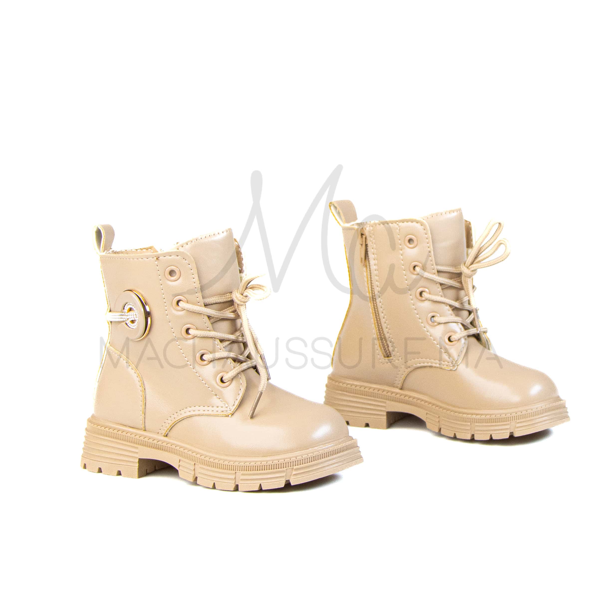 LYNDE – Bottines Fille en Kaki.