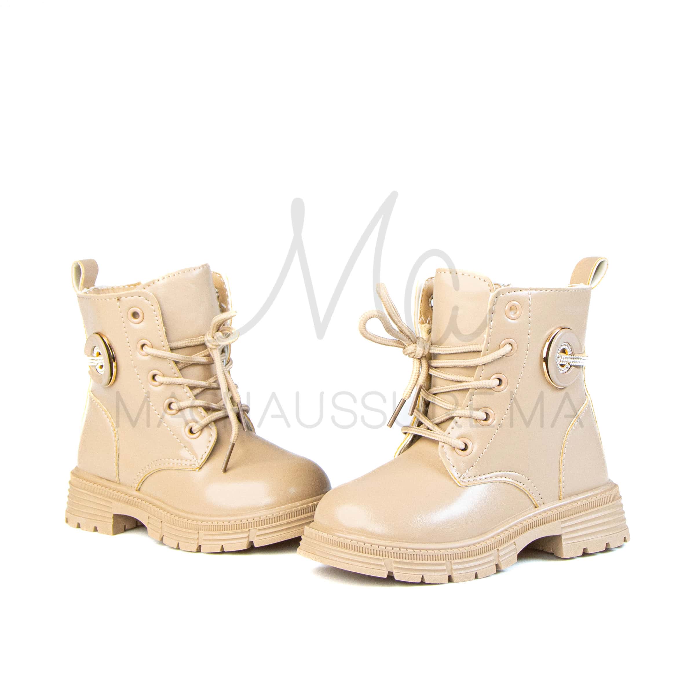 LYNDE – Bottines Fille en Kaki.