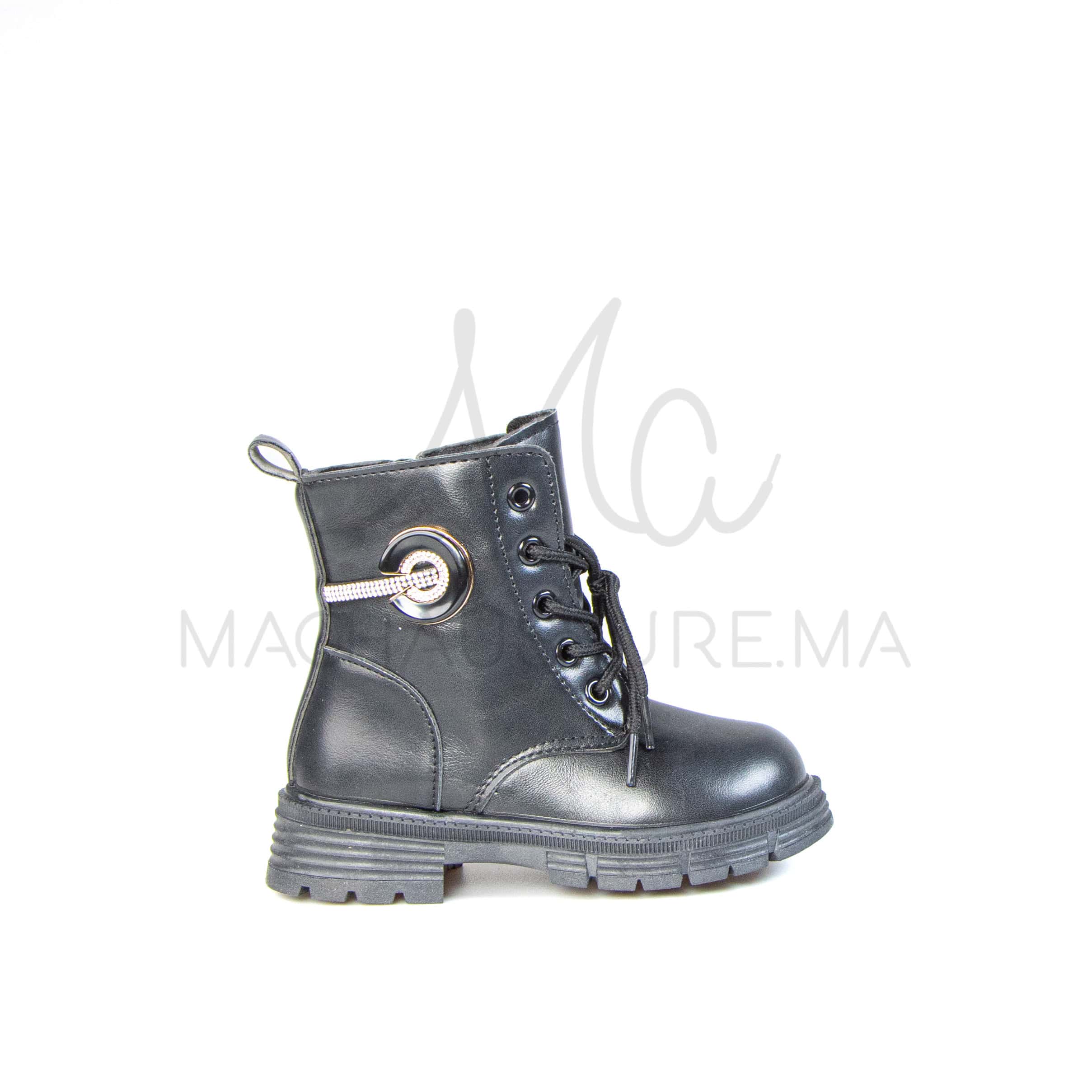 LYNDE – Bottines Fille en Noir.