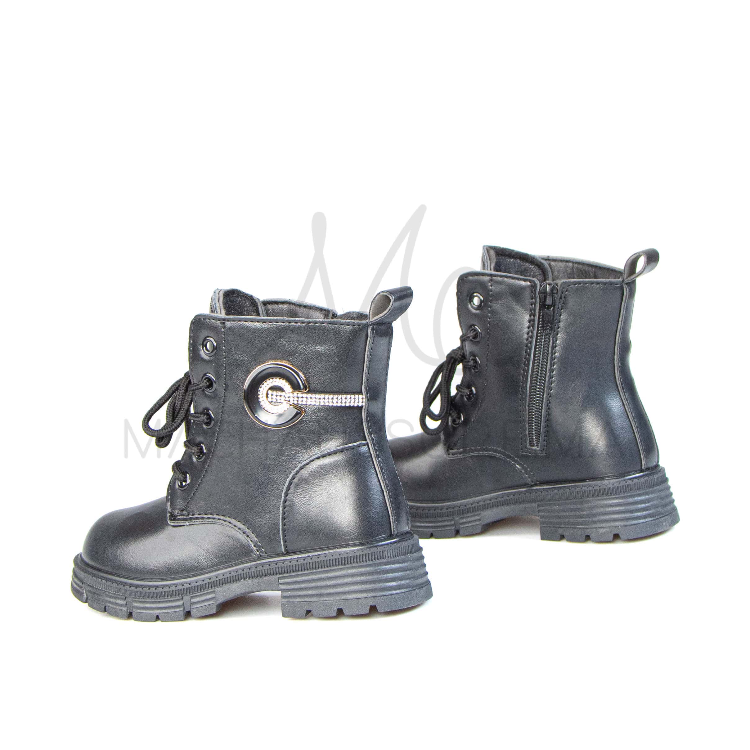 LYNDE – Bottines Fille en Noir.