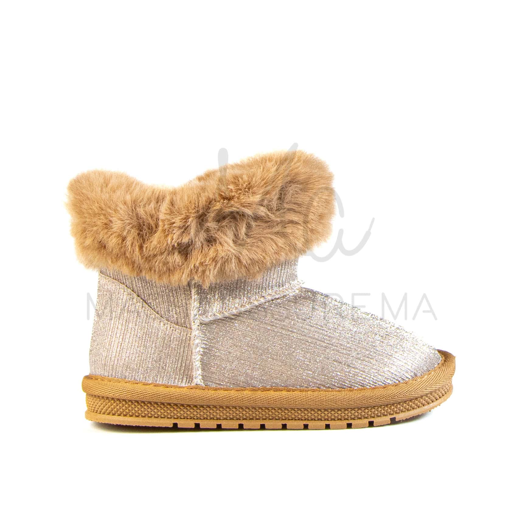 Claude – Bottines Fille en Beige.