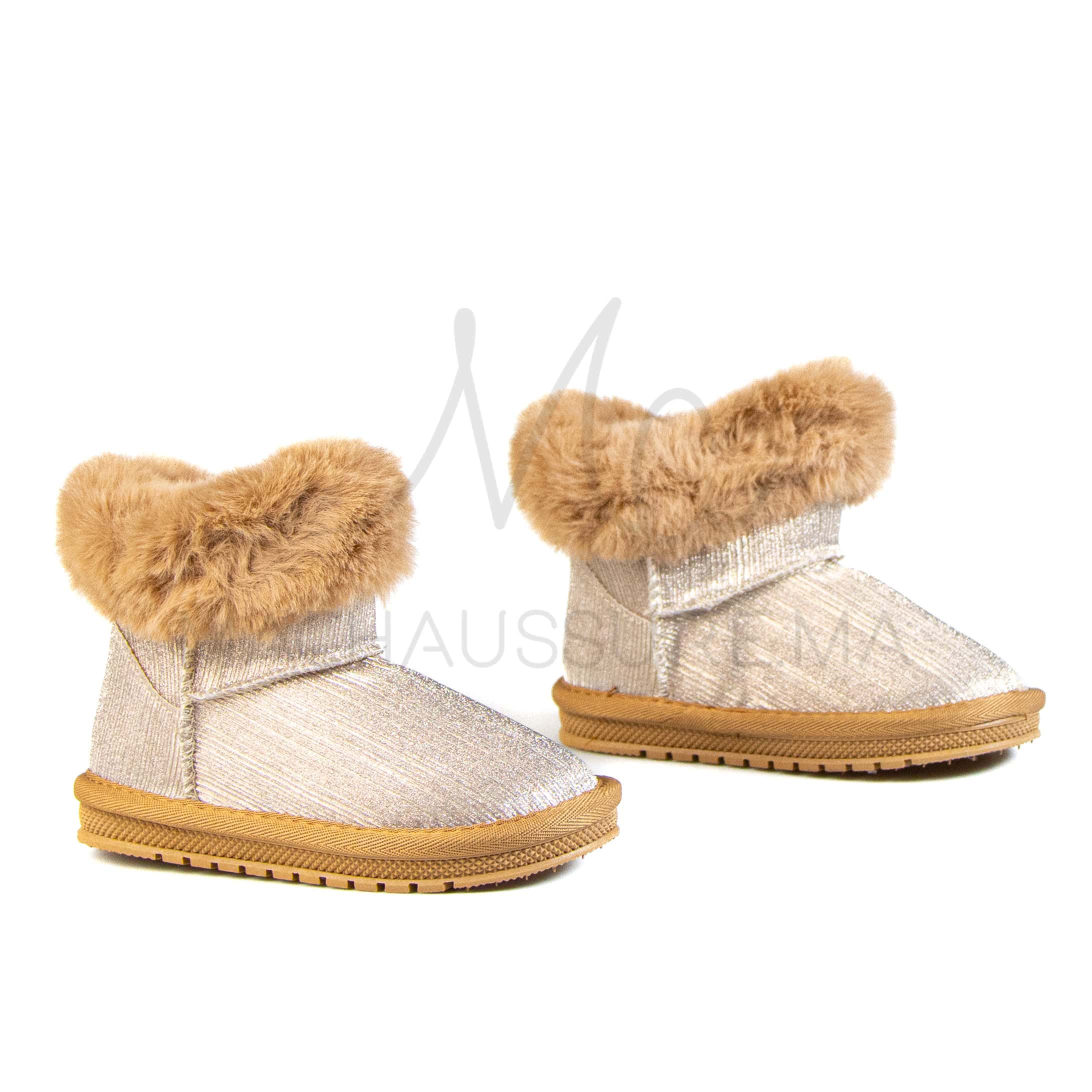 Claude – Bottines Fille en Beige.