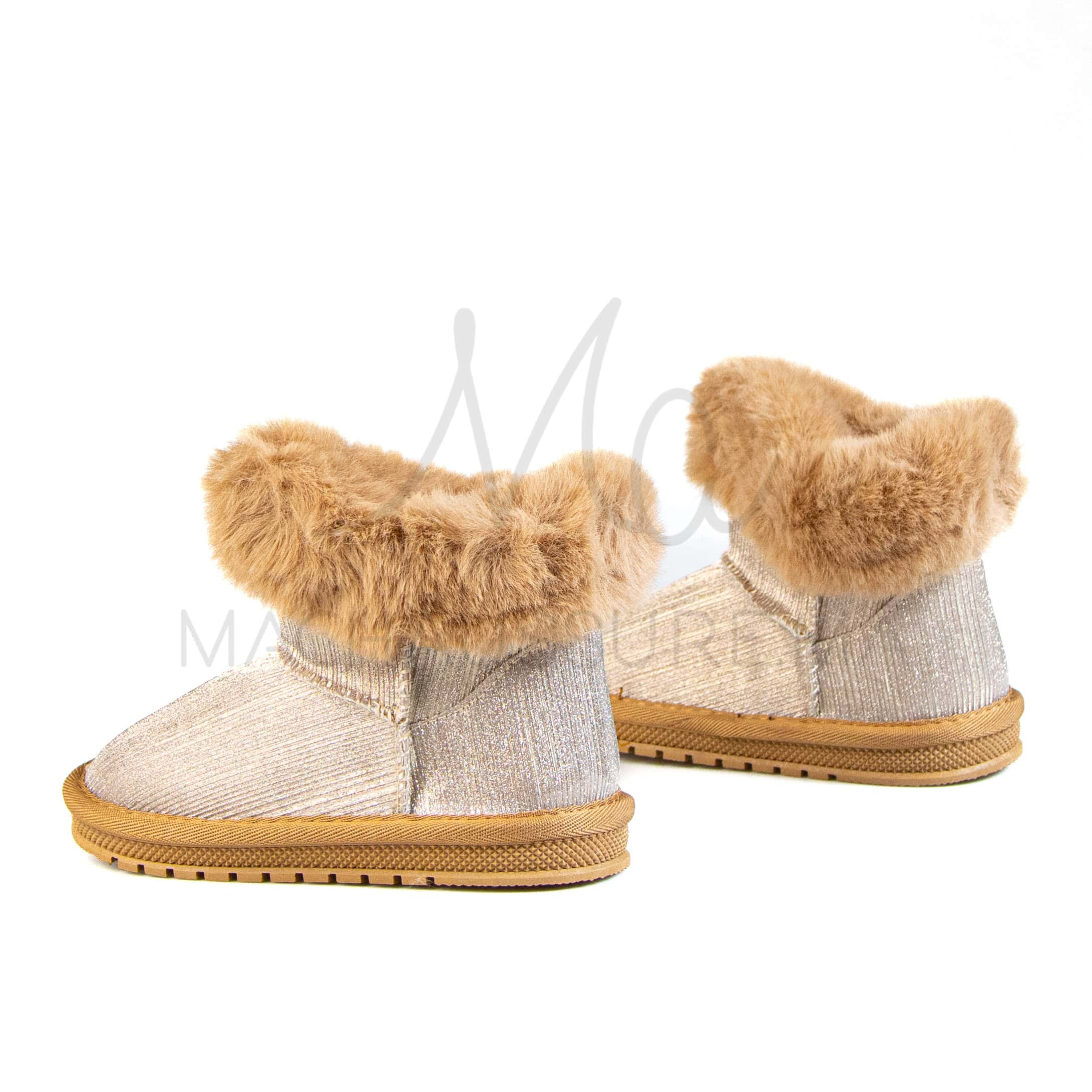 Claude – Bottines Fille en Beige.