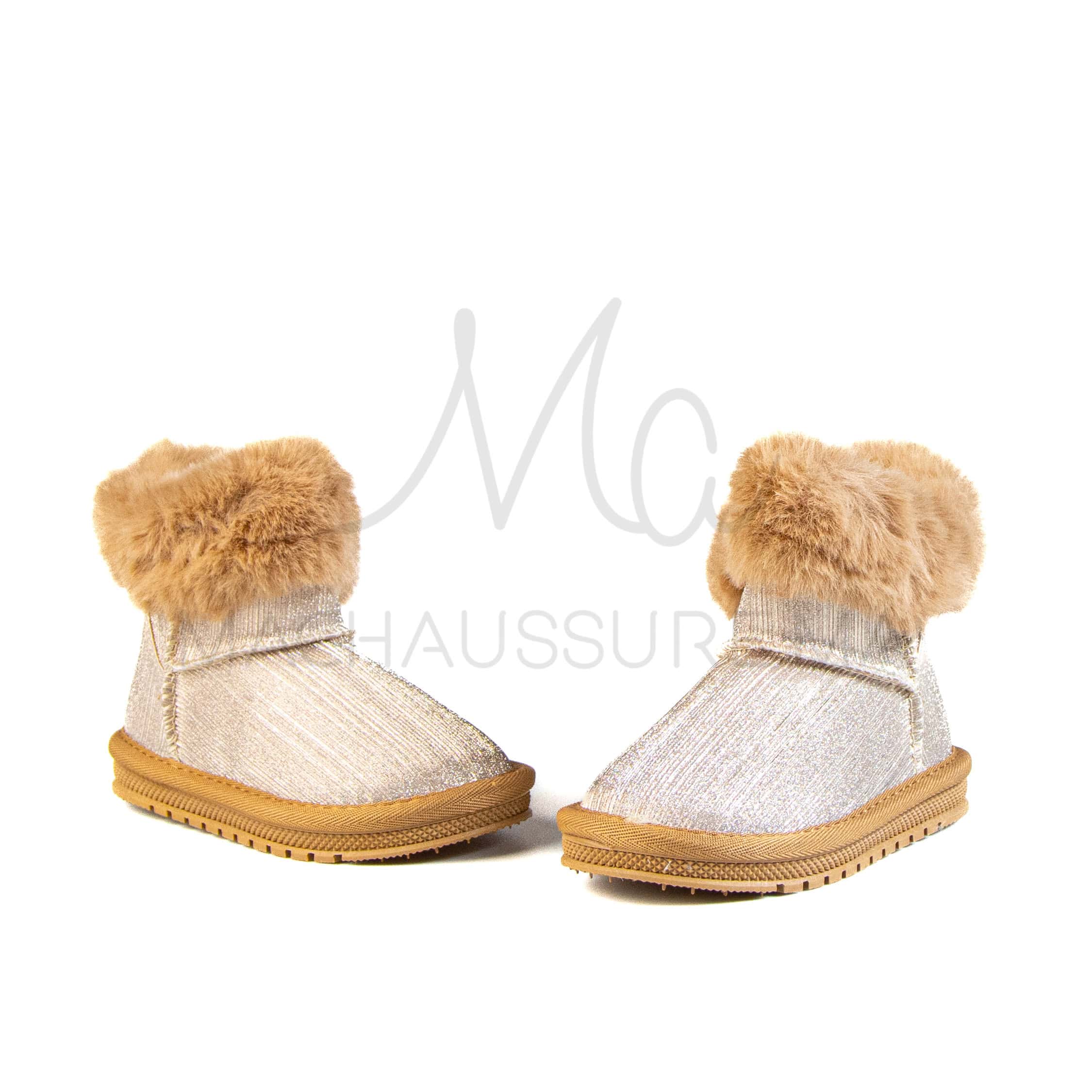 Claude – Bottines Fille en Beige.