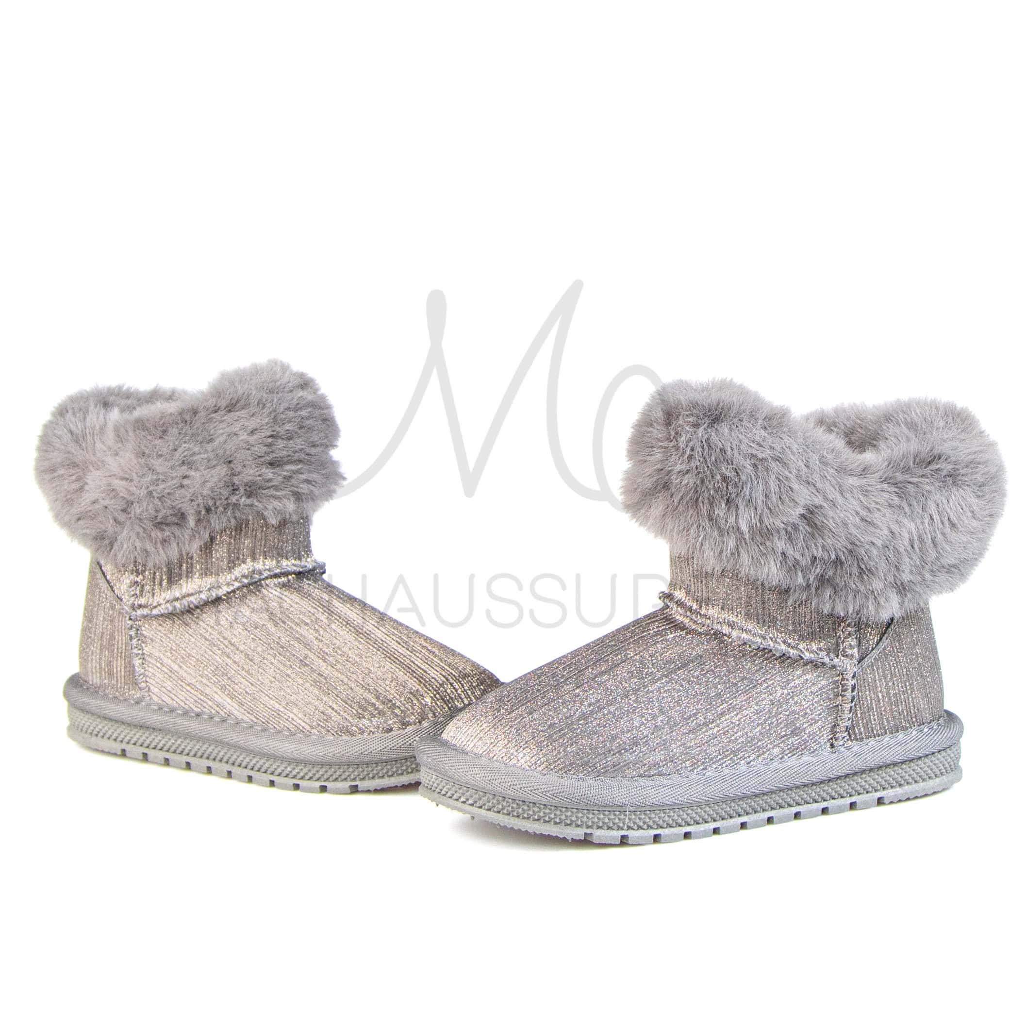Claude – Bottines Fille en Gris.