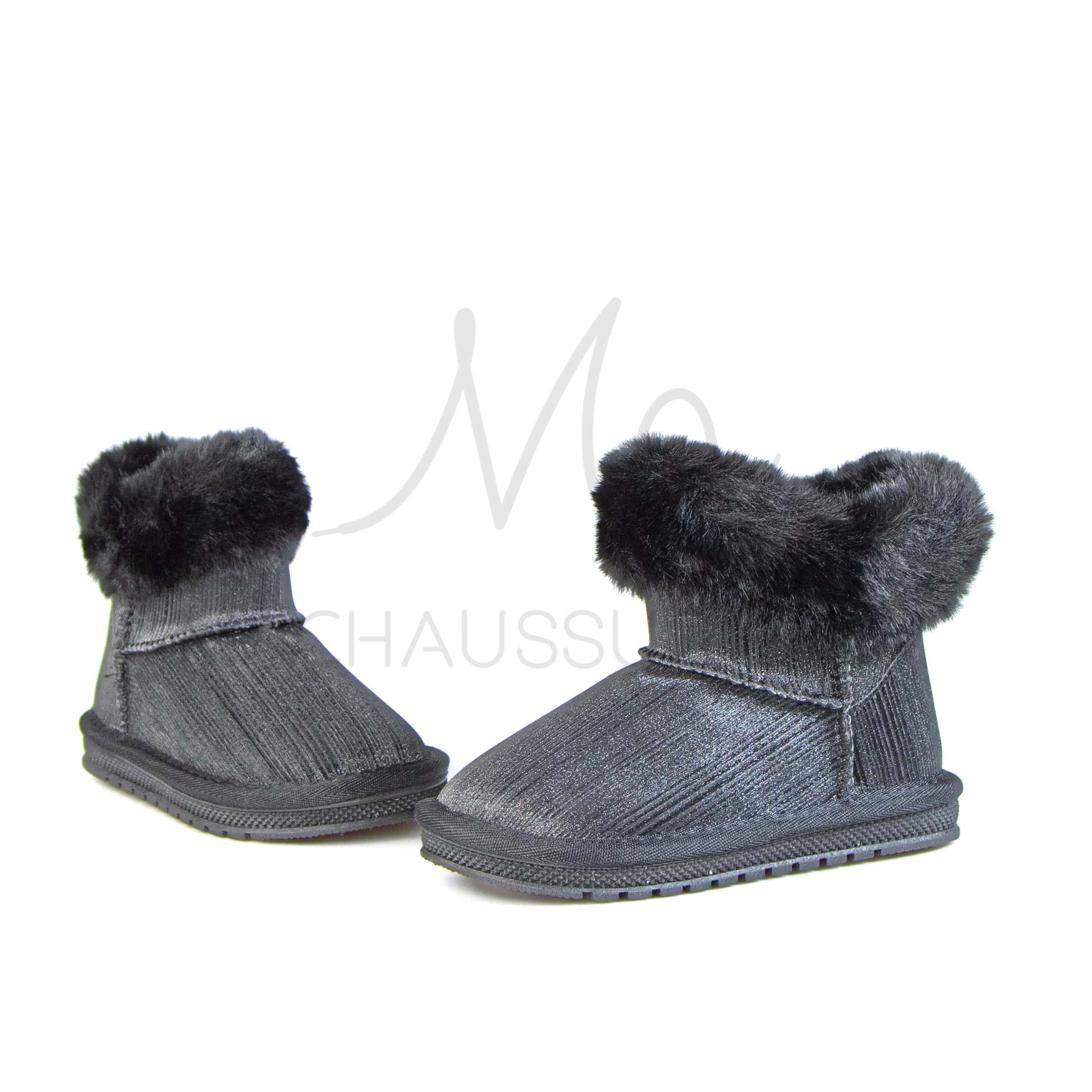 Claude – Bottines Fille en Noir.
