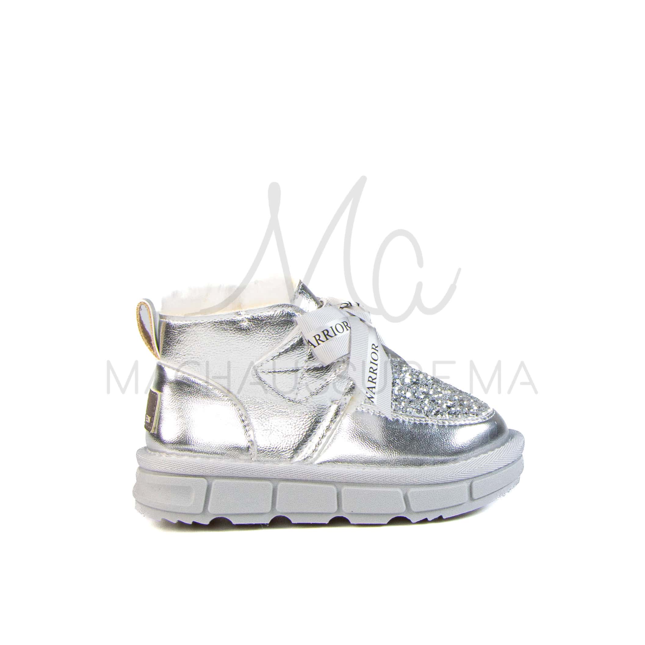 Glady – Bottines Fille en Argenté.