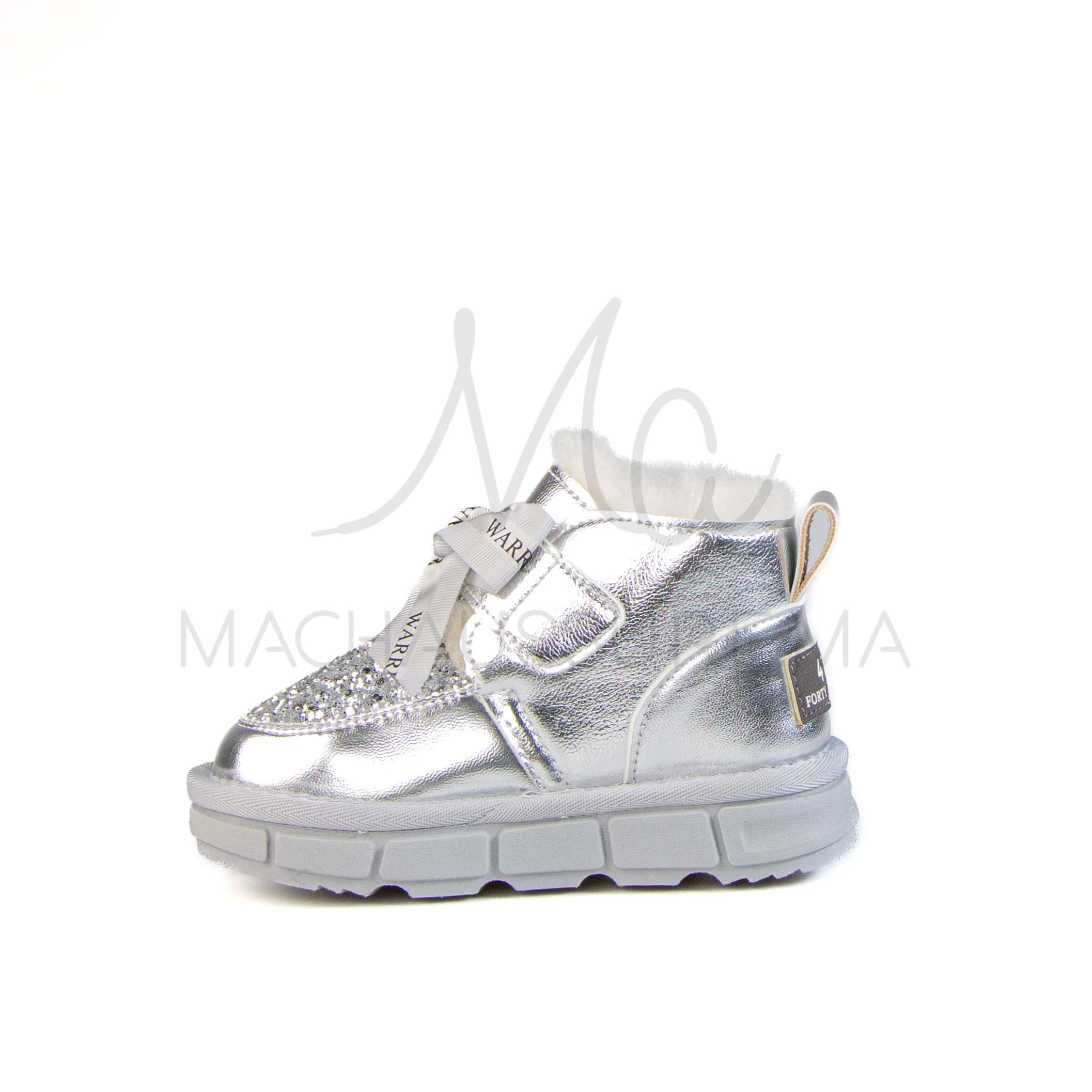 Glady – Bottines Fille en Argenté.